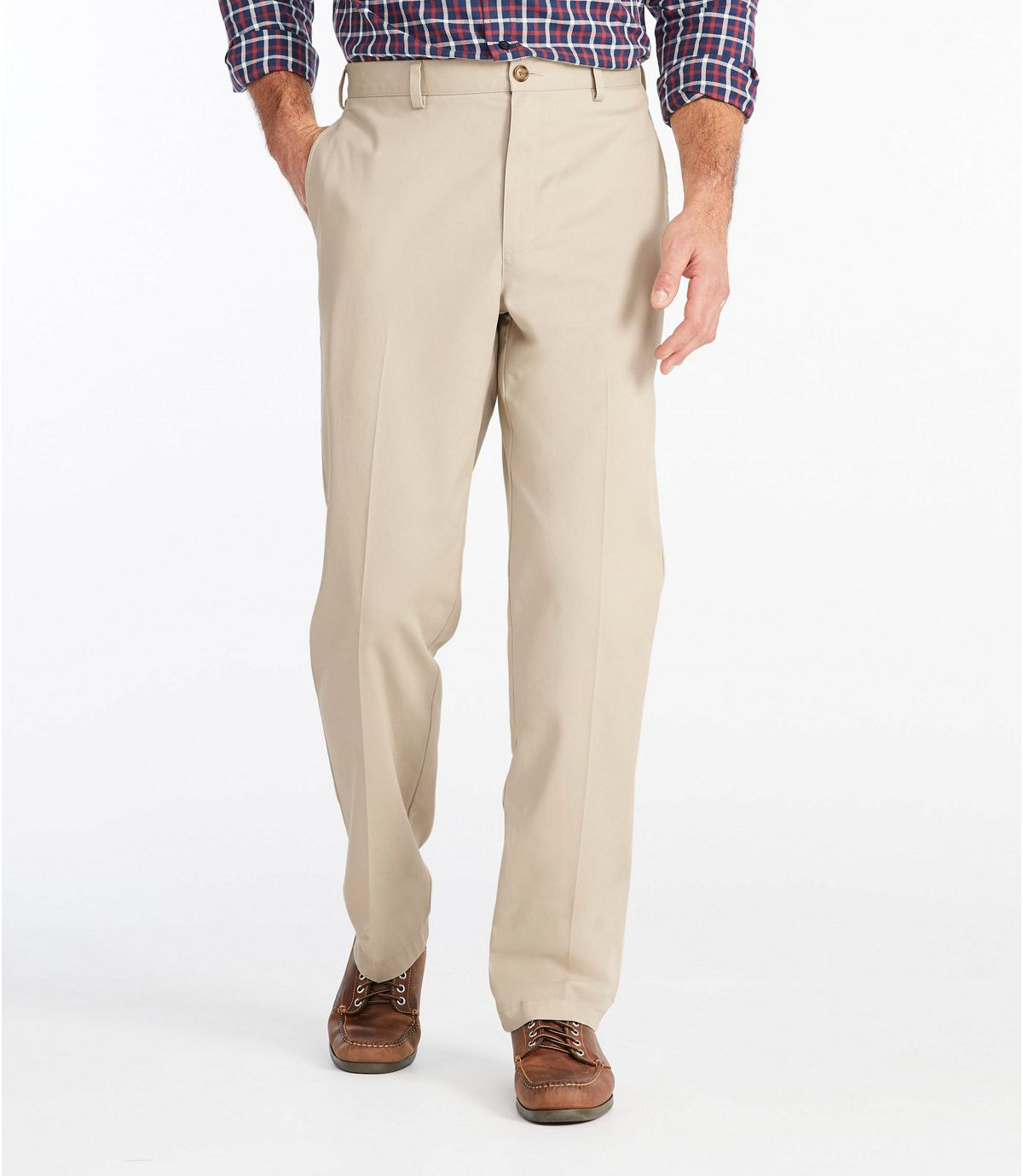 L.L.Bean Men's Wrinkle-Free Double L® Chinos, Natural Fit Plain Front