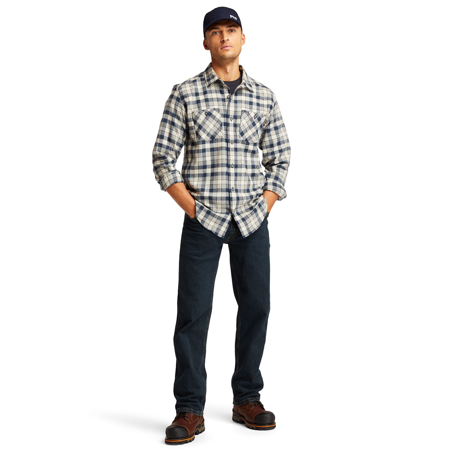 Men's Timberland PRO Woodfort Flex Flannel Work Shirt