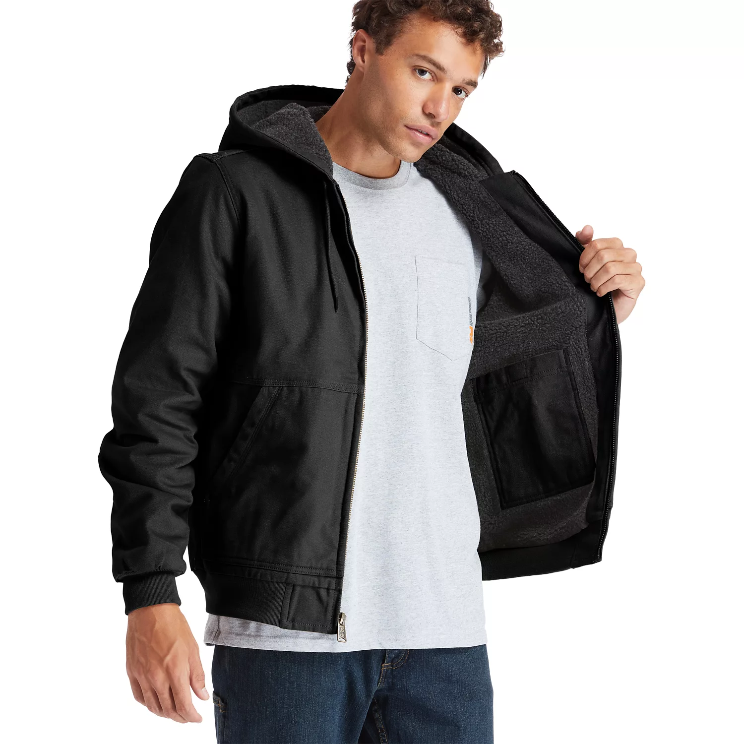 Men's Timberland PRO Gritman Lined, Hooded Canvas Jacket