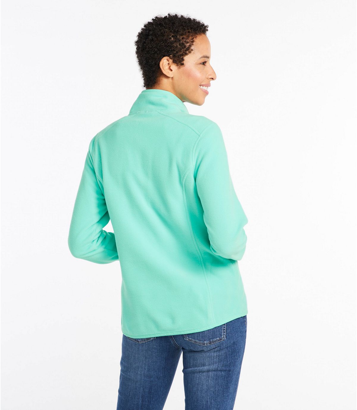 L.L.Bean Women's Soft-Brushed Fitness Fleece Pullover, Quarter-Zip