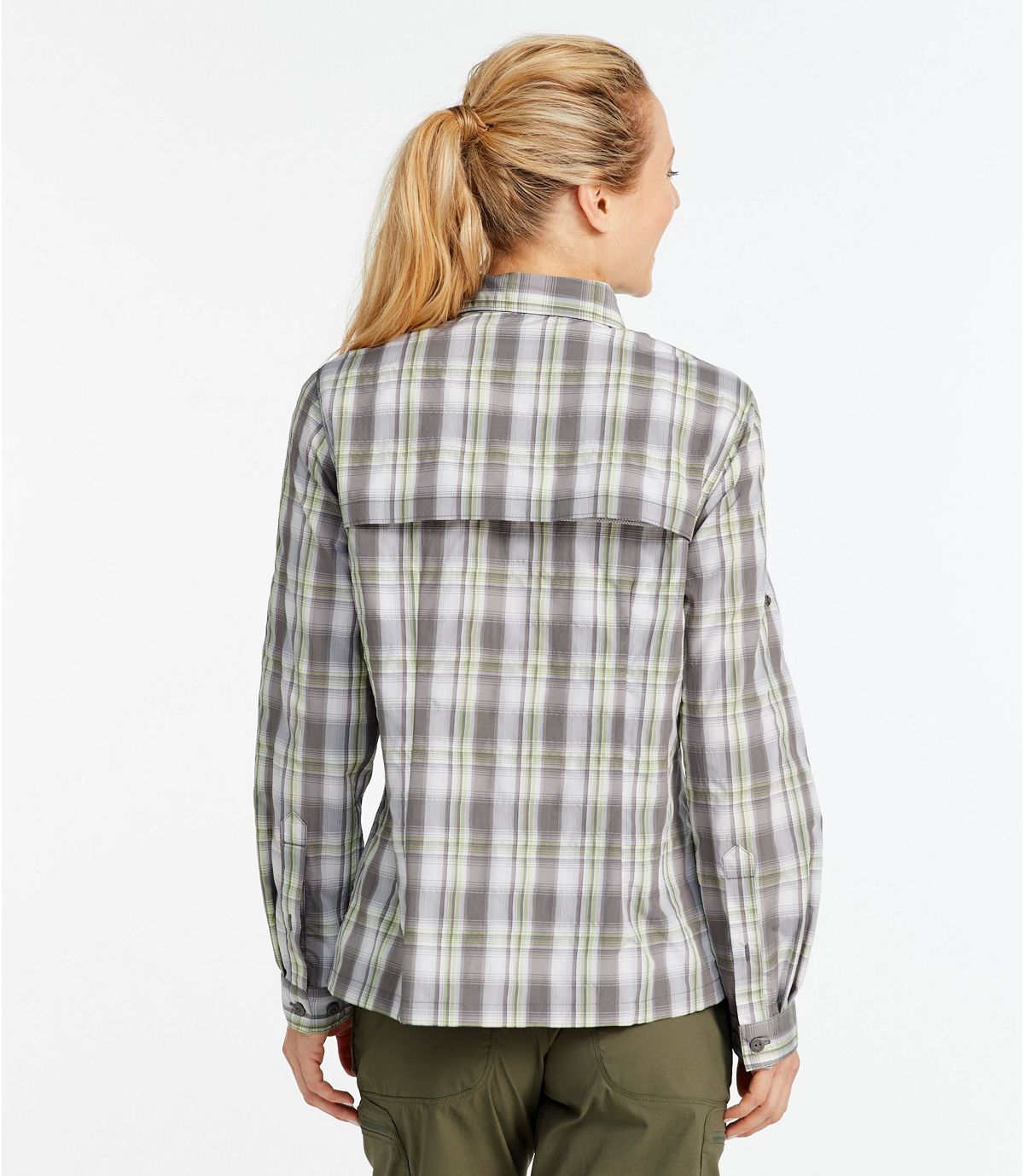 L.L.Bean Women's Tropicwear Shirt, Plaid Long-Sleeve
