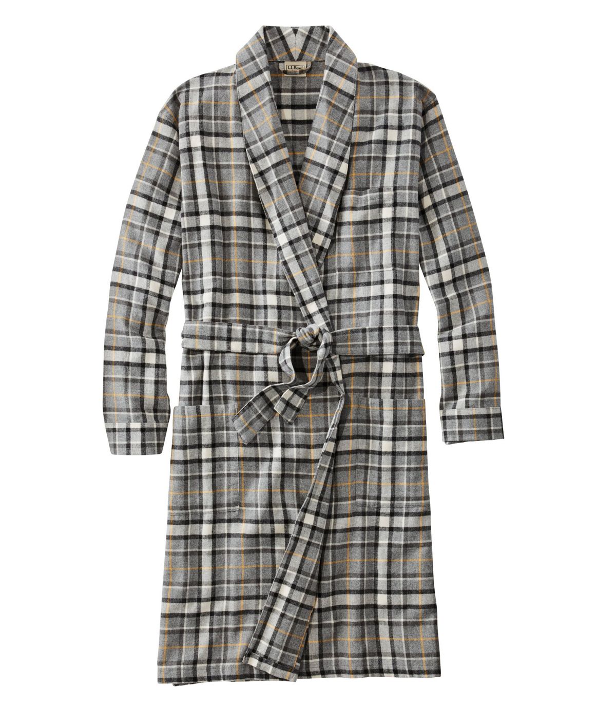 L.L.Bean Men's Scotch Plaid Flannel Robe