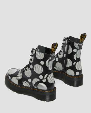 Jadon Polka Dot Smooth Leather Platform Boots,MEN'S PLATFORMS,no.444