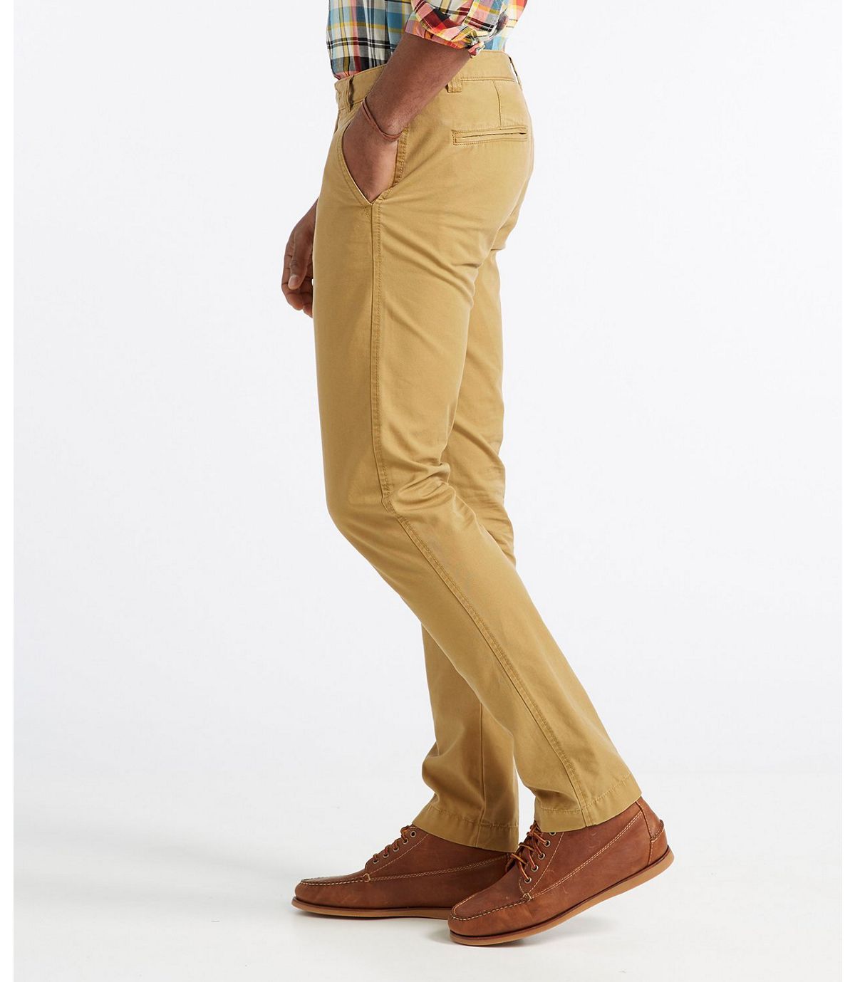 L.L.Bean Men's Signature Washed Canvas Cloth Pants, Slim Straight