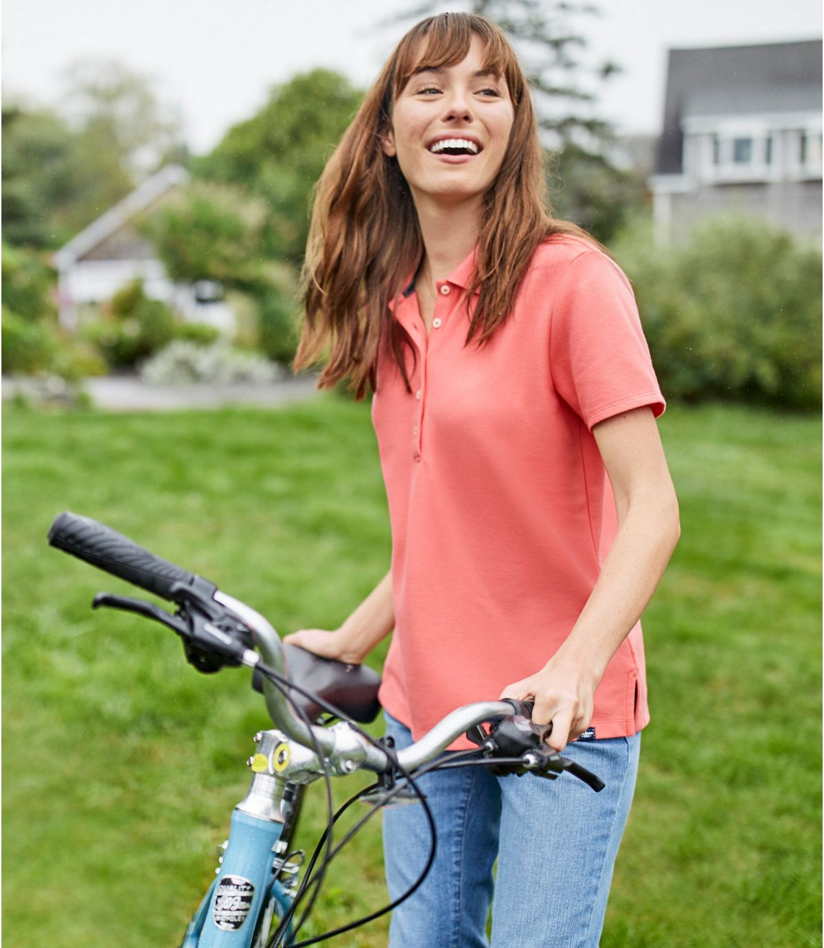 L.L.Bean Women's Premium Double L Shaped Polo, Short-Sleeve