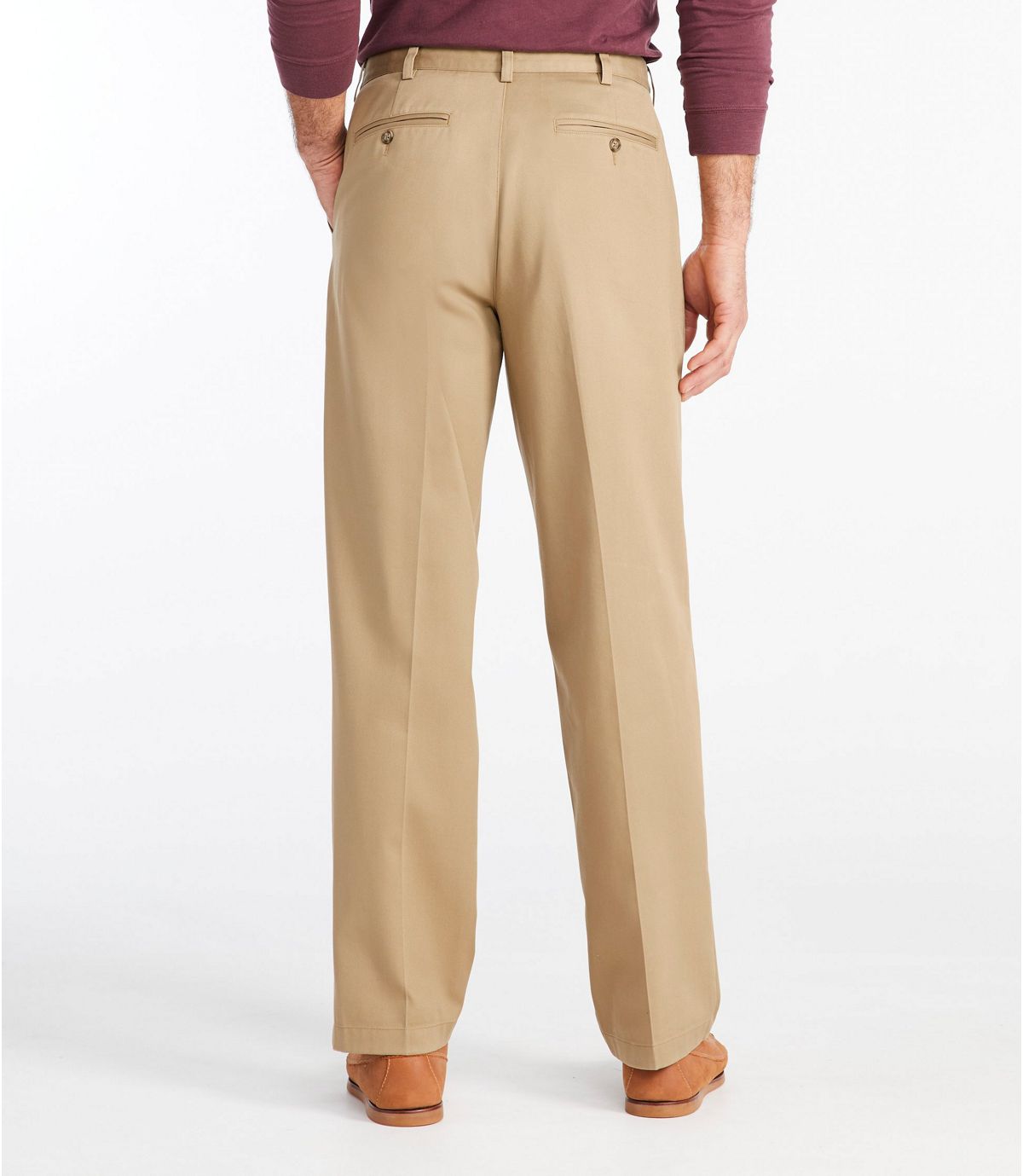 L.L.Bean Men's Wrinkle-Free Double L® Chinos, Natural Fit Hidden Comfort Plain Front