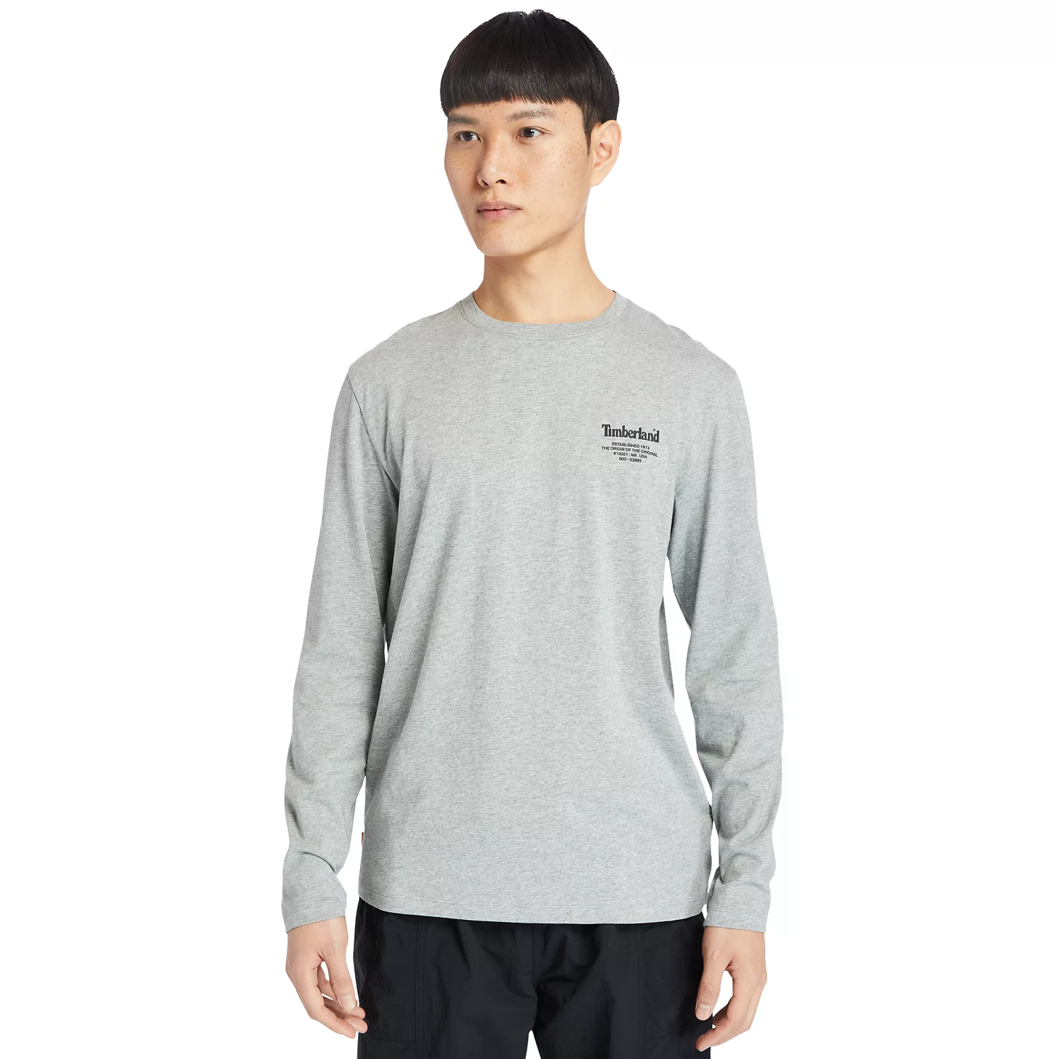 Men's Back-Graphic Long-Sleeve Box-Cut Tee