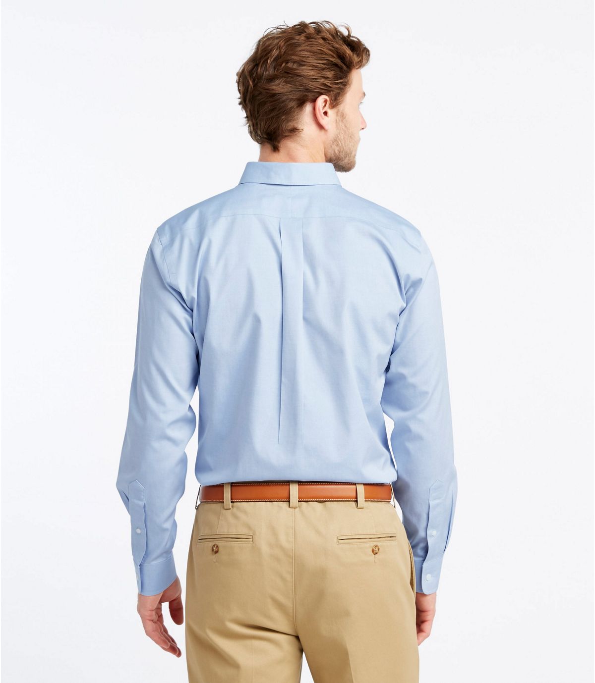 L.L.Bean Men's Wrinkle-Free Pinpoint Oxford Cloth Shirt, Slim Fit