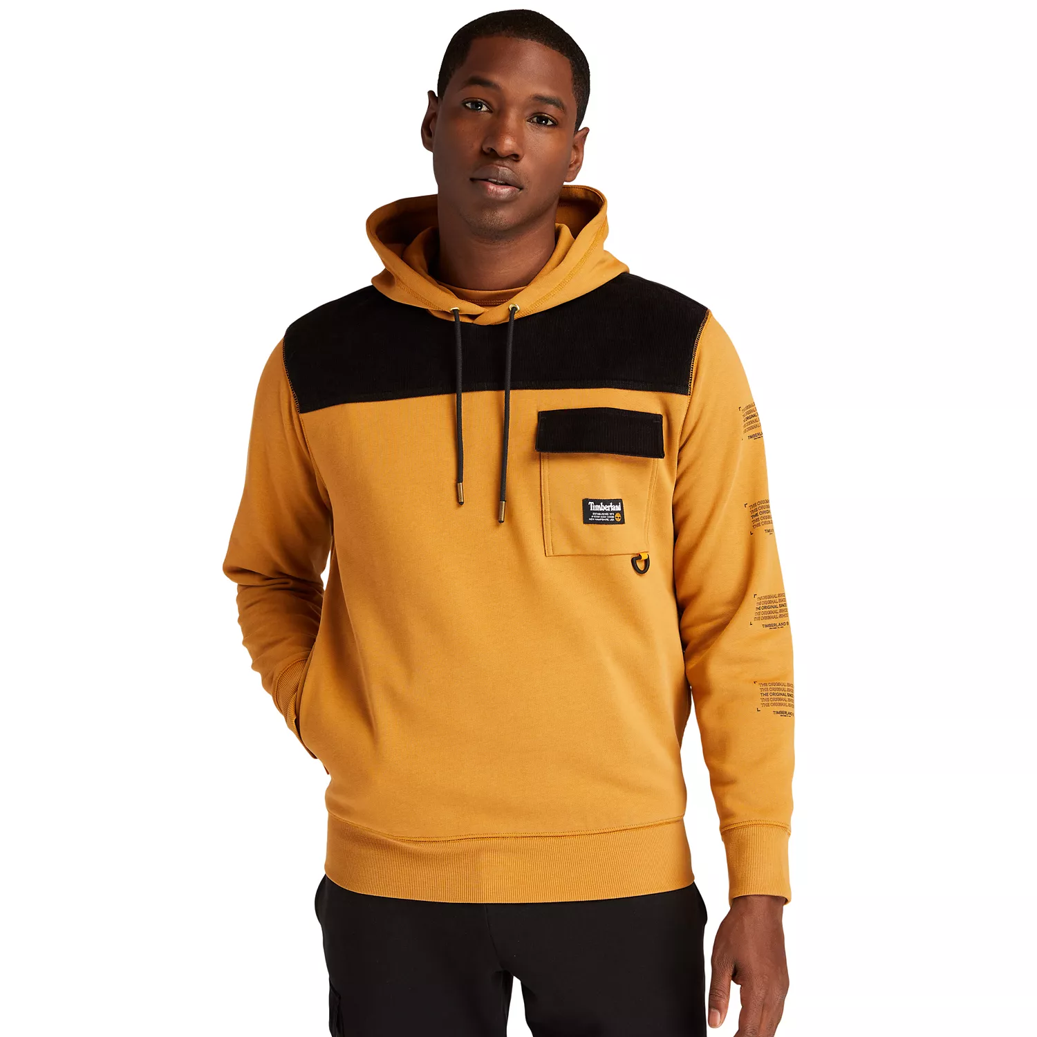 Men's Corduroy-Accent Hoodie