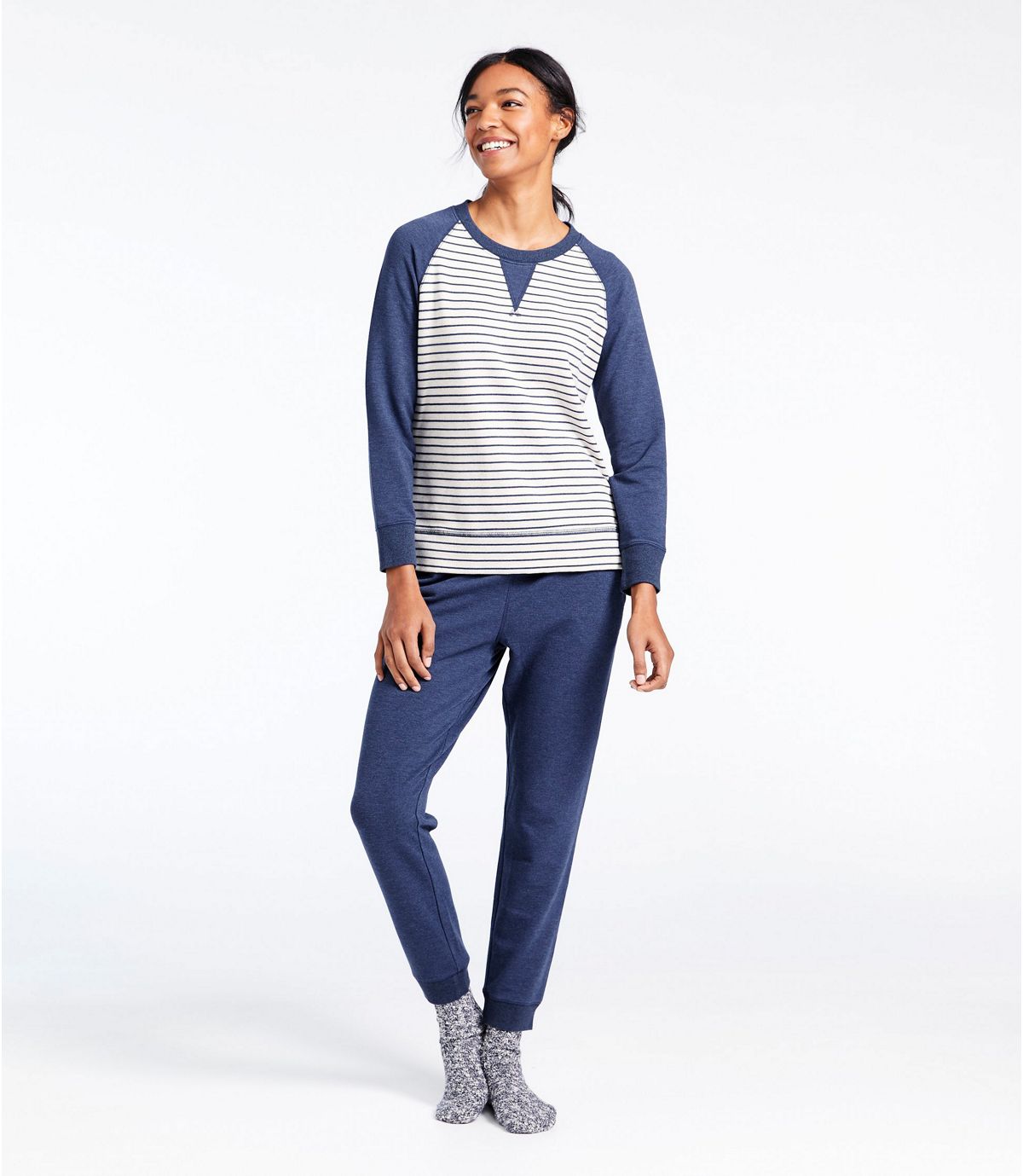 L.L.Bean Women's Wicked Soft Knit Set, Stripe