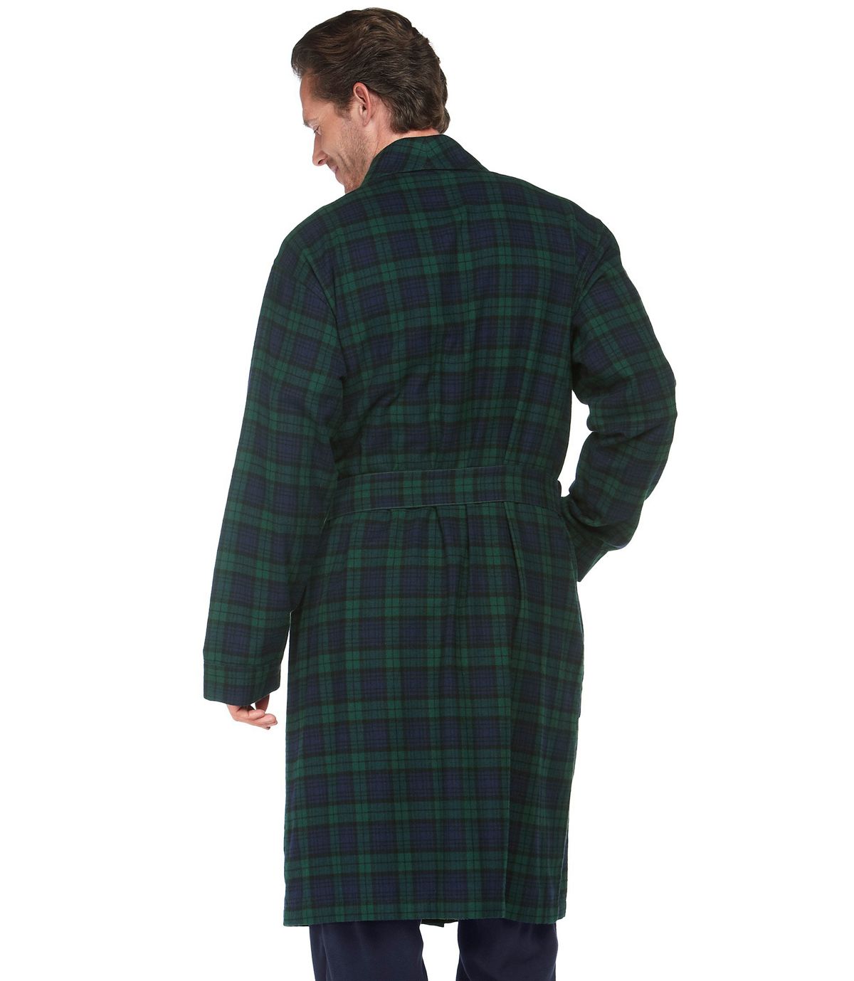 L.L.Bean Men's Scotch Plaid Flannel Robe