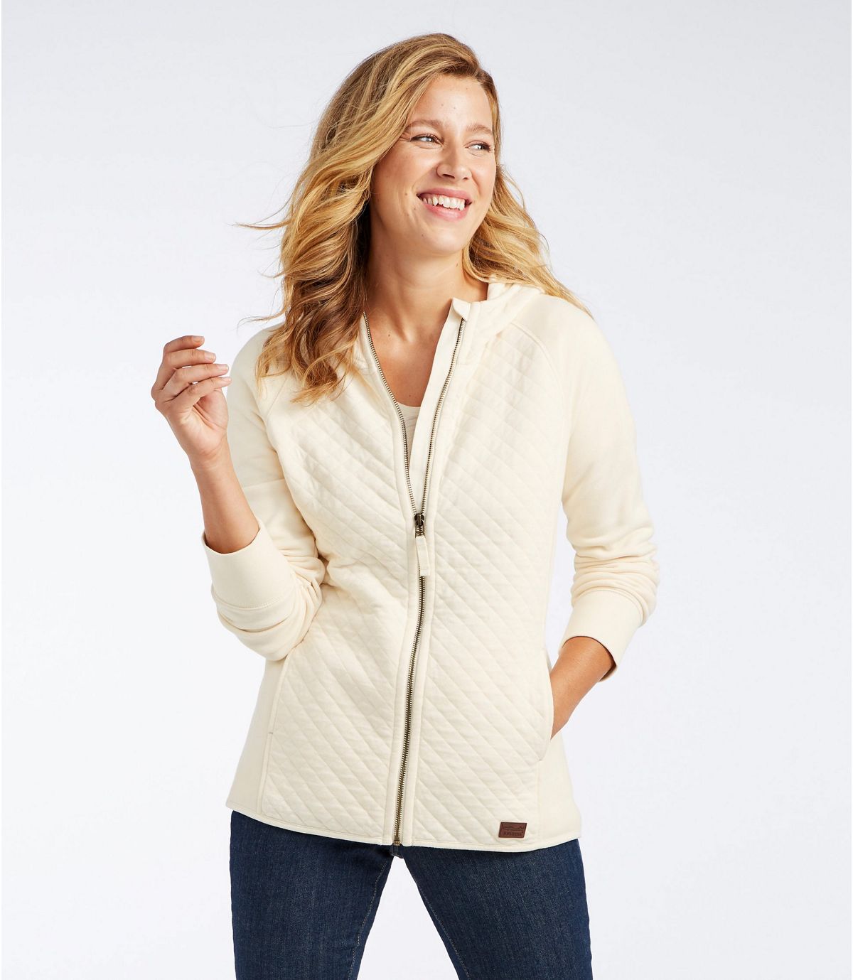 L.L.Bean Women's Quilted Full-Zip Jacket, Hooded