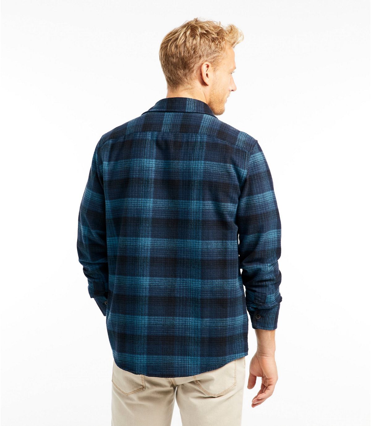 L.L.Bean Men's Signature 1933 Chamois Cloth Shirt, Slim Fit Plaid