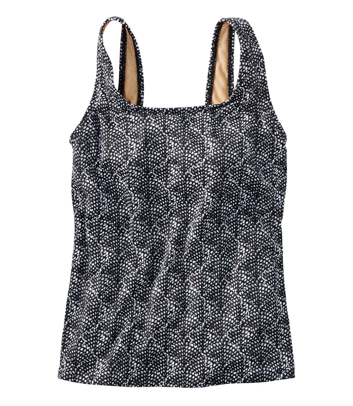 L.L.Bean Women's BeanSport Swimwear, Tankini Top, Scoopneck Shell Print