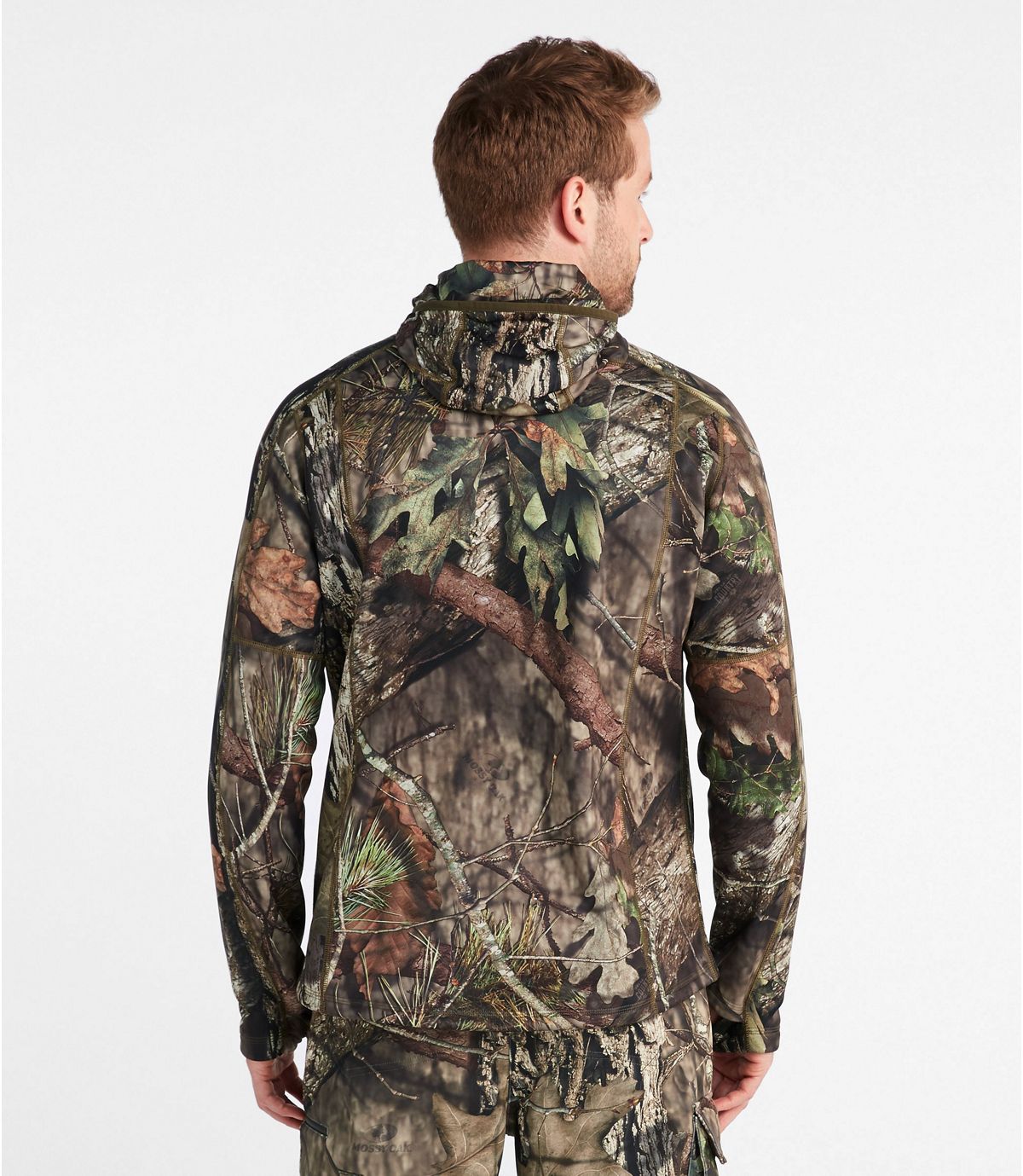 L.L.Bean Men's Ridge Runner Midweight Quarter-Zip Hoodie, Camo