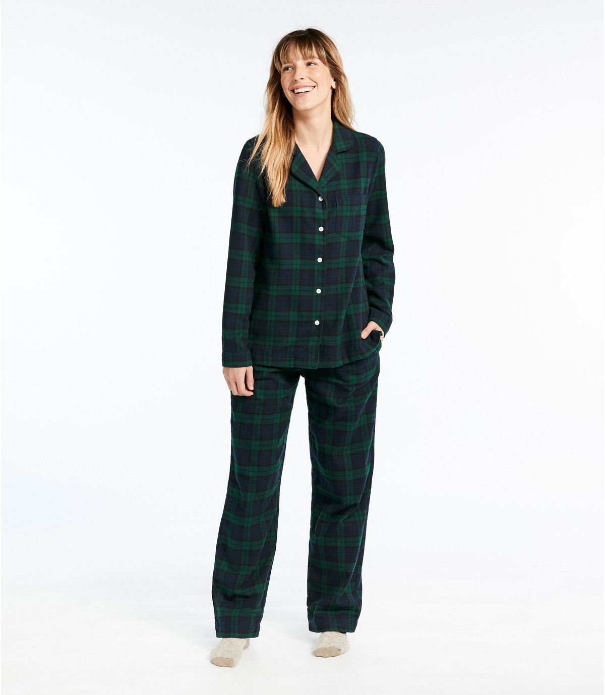 L.L.Bean Women's Scotch Plaid Flannel Pajamas