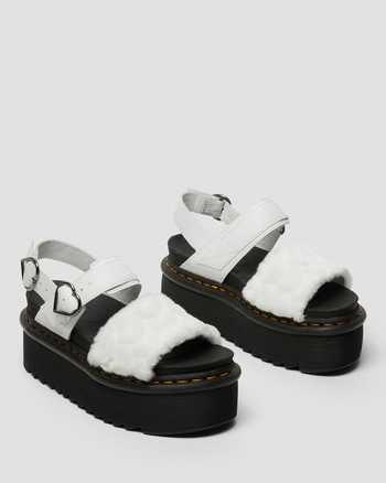 Voss Fluffy Faux Fur Platform Sandals,WOMEN'S PLATFORMS,no.107