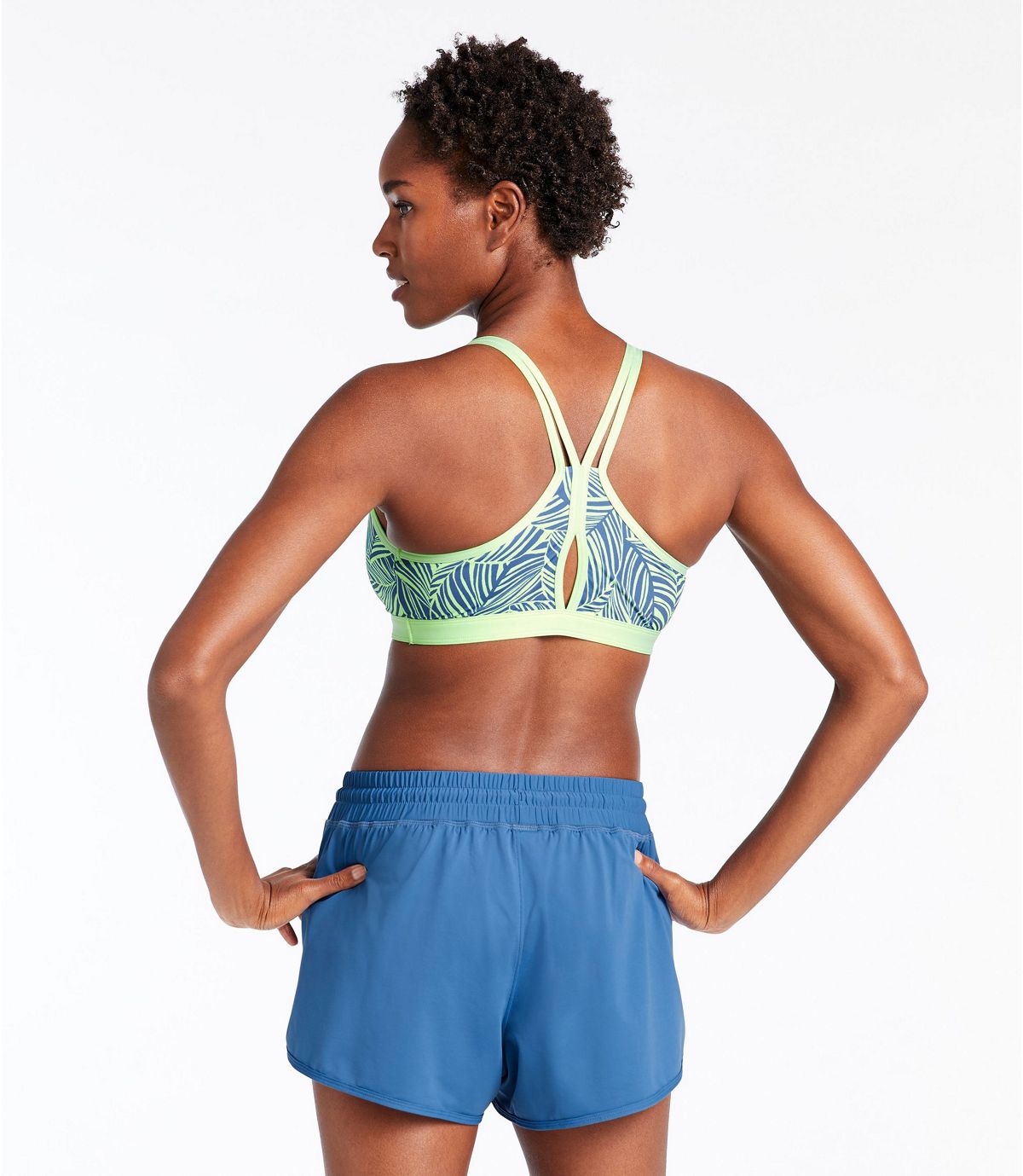 L.L.Bean Women's ReNew Swimwear, V-Neck Bikini Top Print