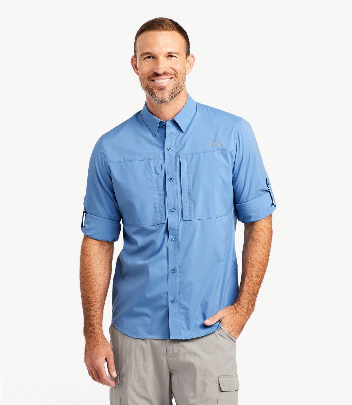 L.L.Bean Men's Tropicwear Pro Stretch Shirt, Long-Sleeve