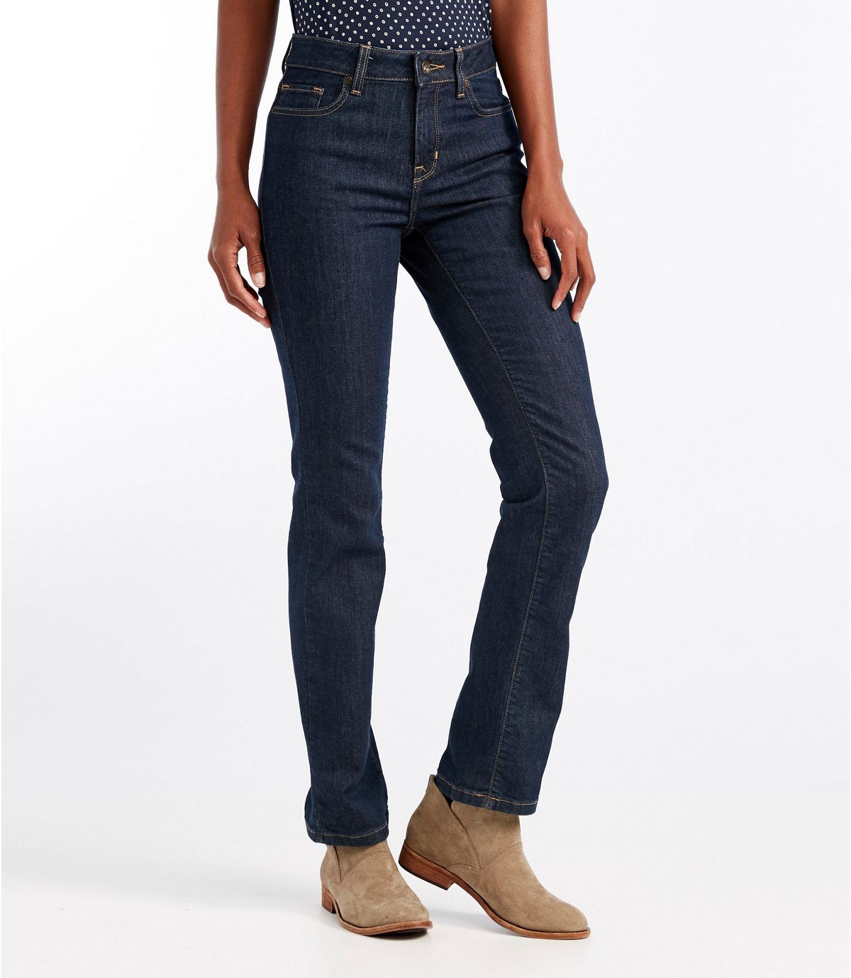 L.L.Bean Women's True Shape Jeans, Straight-Leg