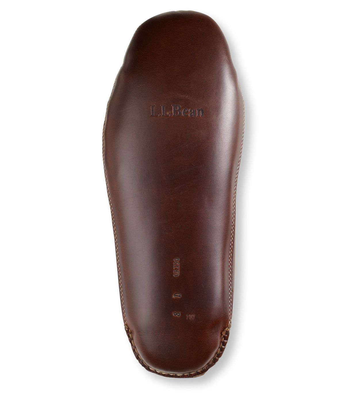 L.L.Bean Leather Double-Sole Slippers, Shearling-Lined