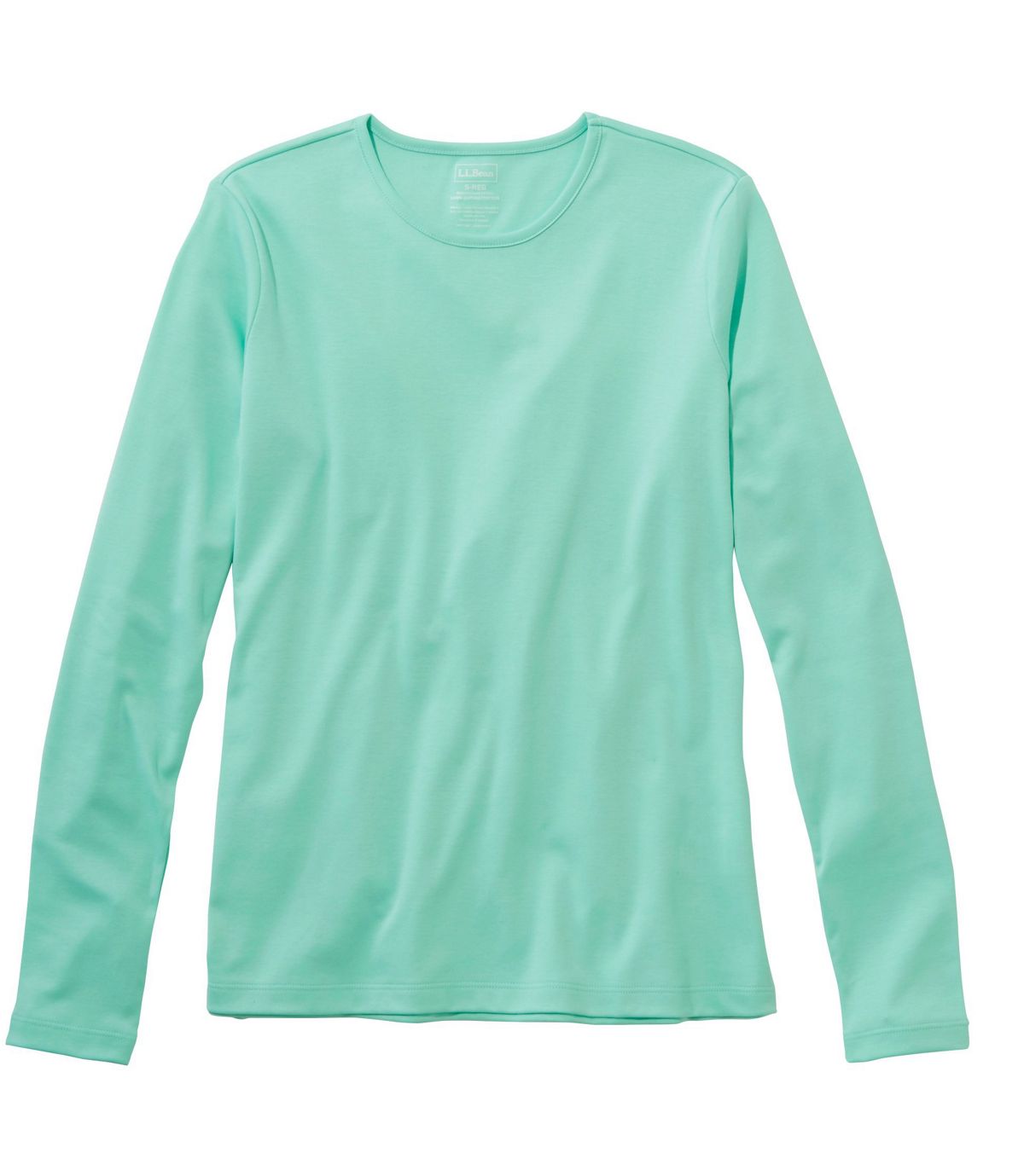 L.L.Bean Women's Pima Cotton Tee, Long-Sleeve Crewneck