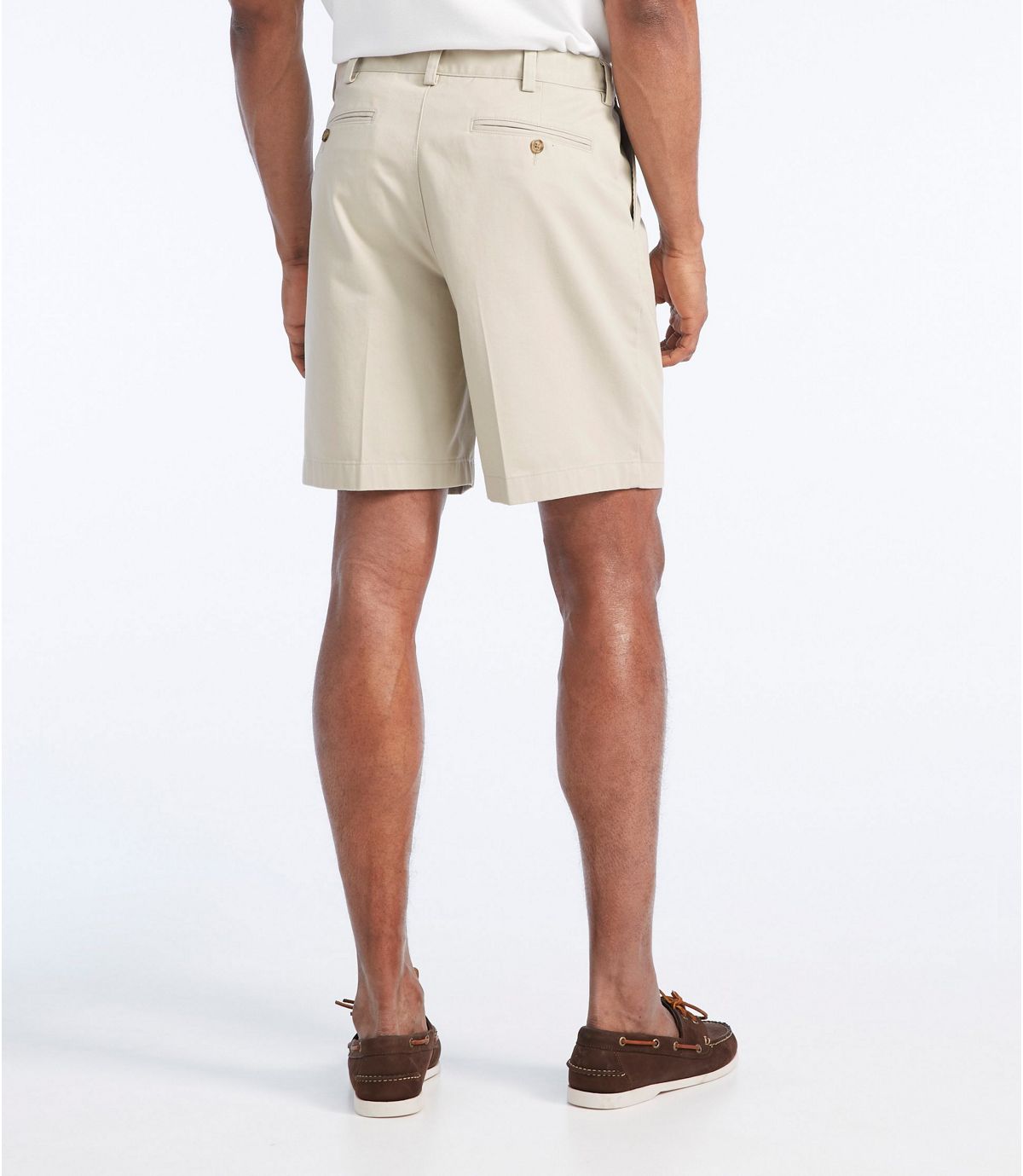 L.L.Bean Men's Wrinkle-Free Double L® Chino Shorts, Hidden Comfort Waist Plain Front 8" Inseam
