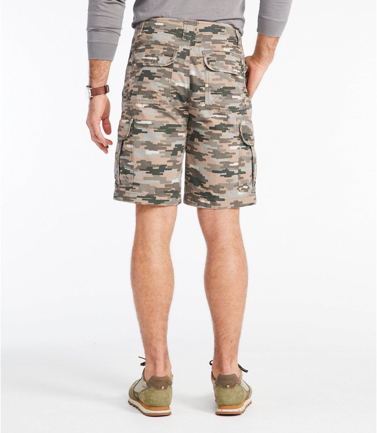 L.L.Bean Men's L.L.Bean Allagash Cargo Shorts, Natural Fit Camouflage