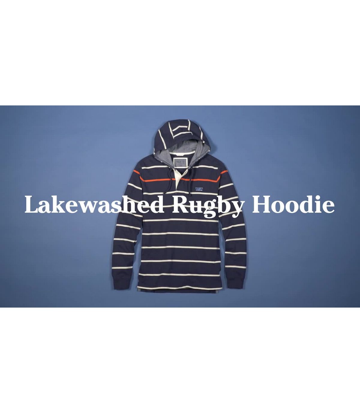L.L.Bean Men's Lakewashed® Rugby, Traditional Fit Long-Sleeve Hoodie Stripe