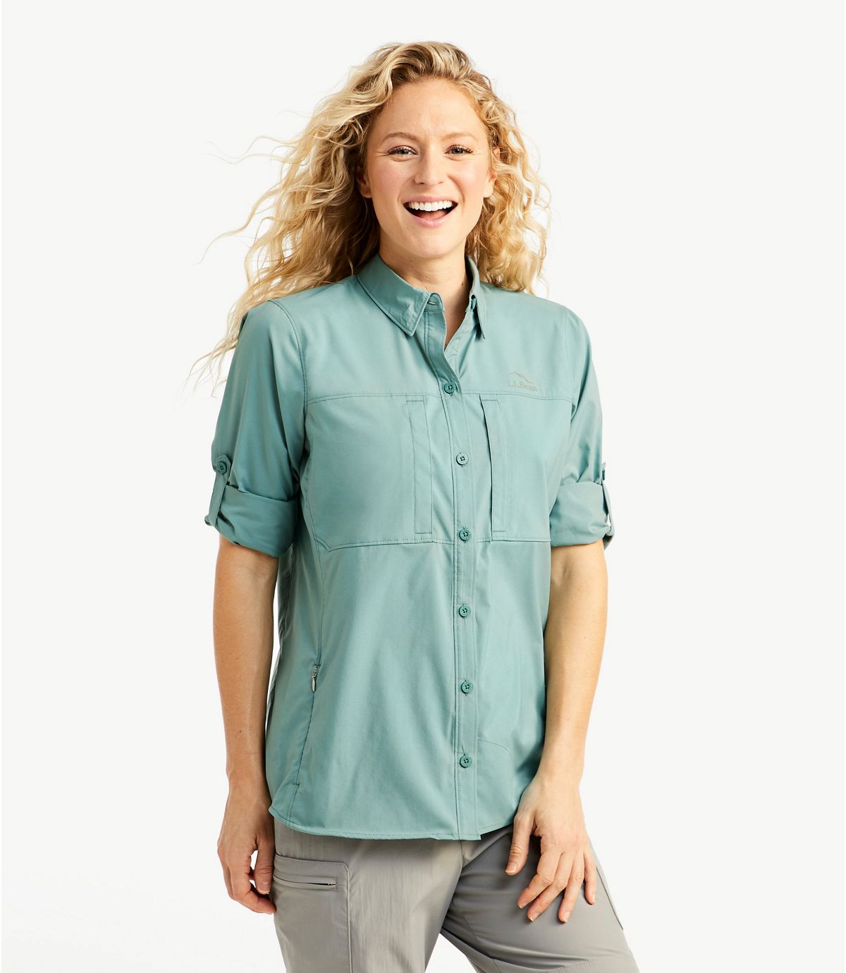 L.L.Bean Women's Tropicwear Pro Stretch Shirt, Long-Sleeve