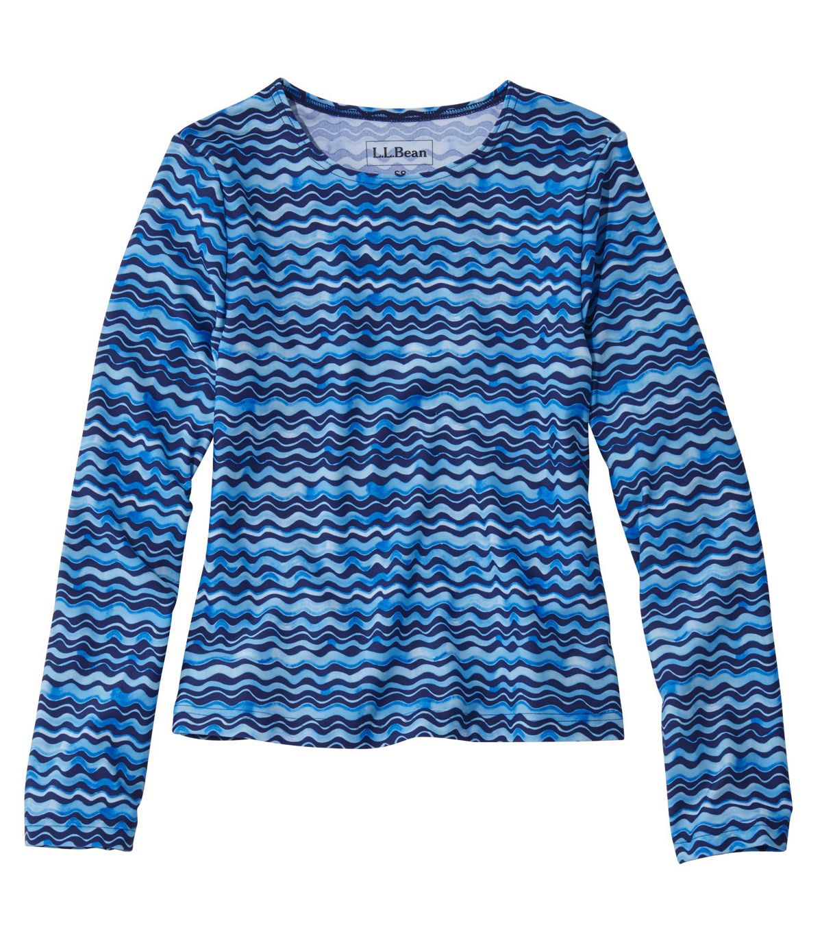 L.L.Bean Girls' Sun-and-Surf Shirt, Long-Sleeve Print
