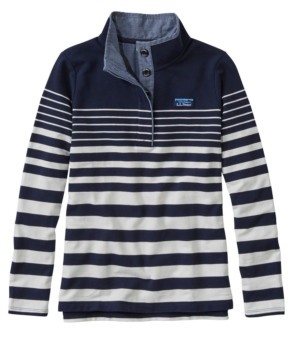 L.L.Bean Women's Soft Cotton Rugby, Stripe