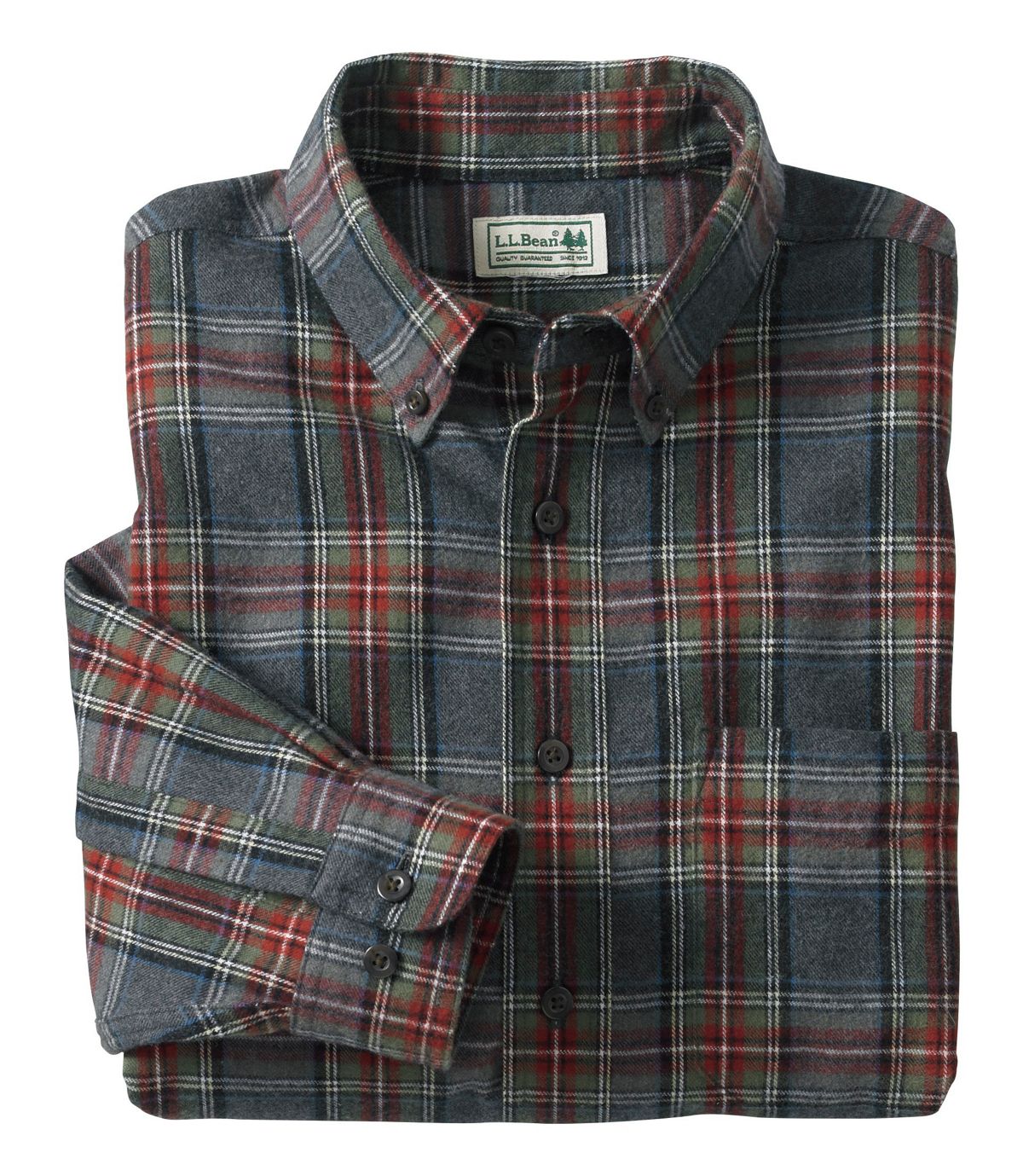 L.L.Bean Scotch Plaid Flannel Shirt, Traditional Fit