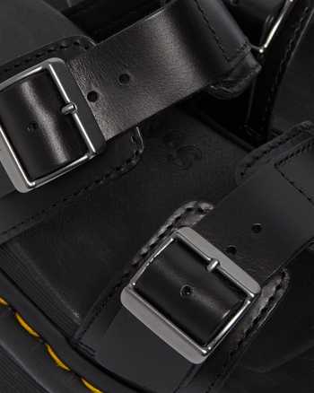 Myles Brando Leather Buckle Slide Sandals,WOMEN'S PLATFORMS,no.83