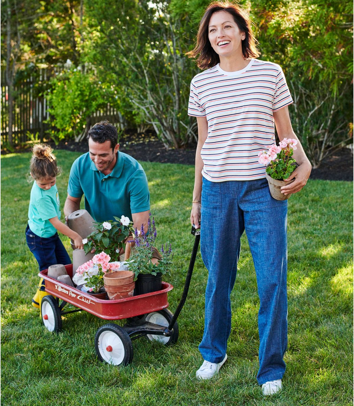 L.L.Bean Women's Original Sunwashed Pants, Denim