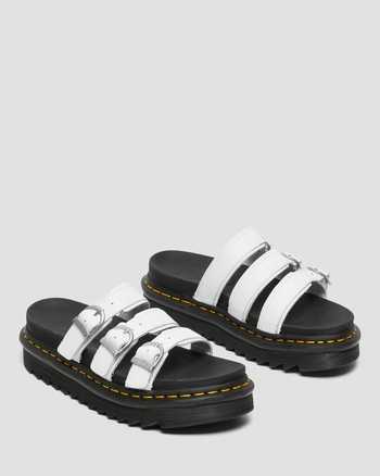 Blaire Leather Slide Sandals,WOMEN'S PLATFORMS,no.103