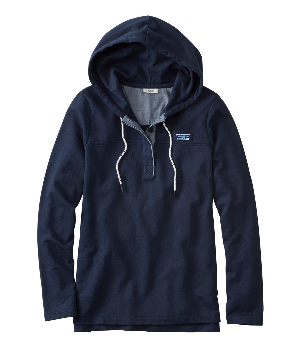 L.L.Bean Women's Soft Cotton Rugby, Hoodie Pullover