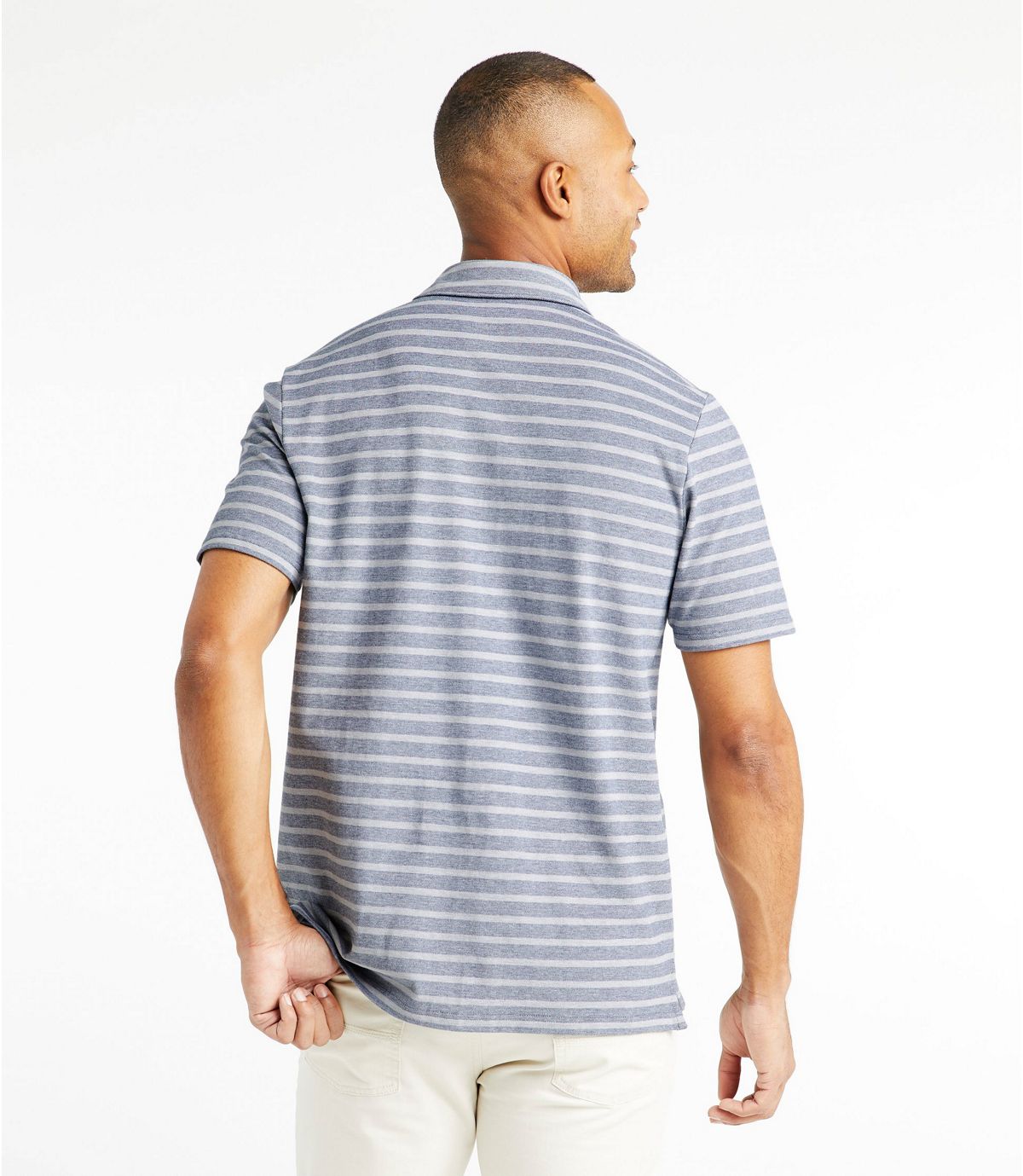 L.L.Bean Men's Stonecoast Stretch Polo, Short-Sleeve Stripe