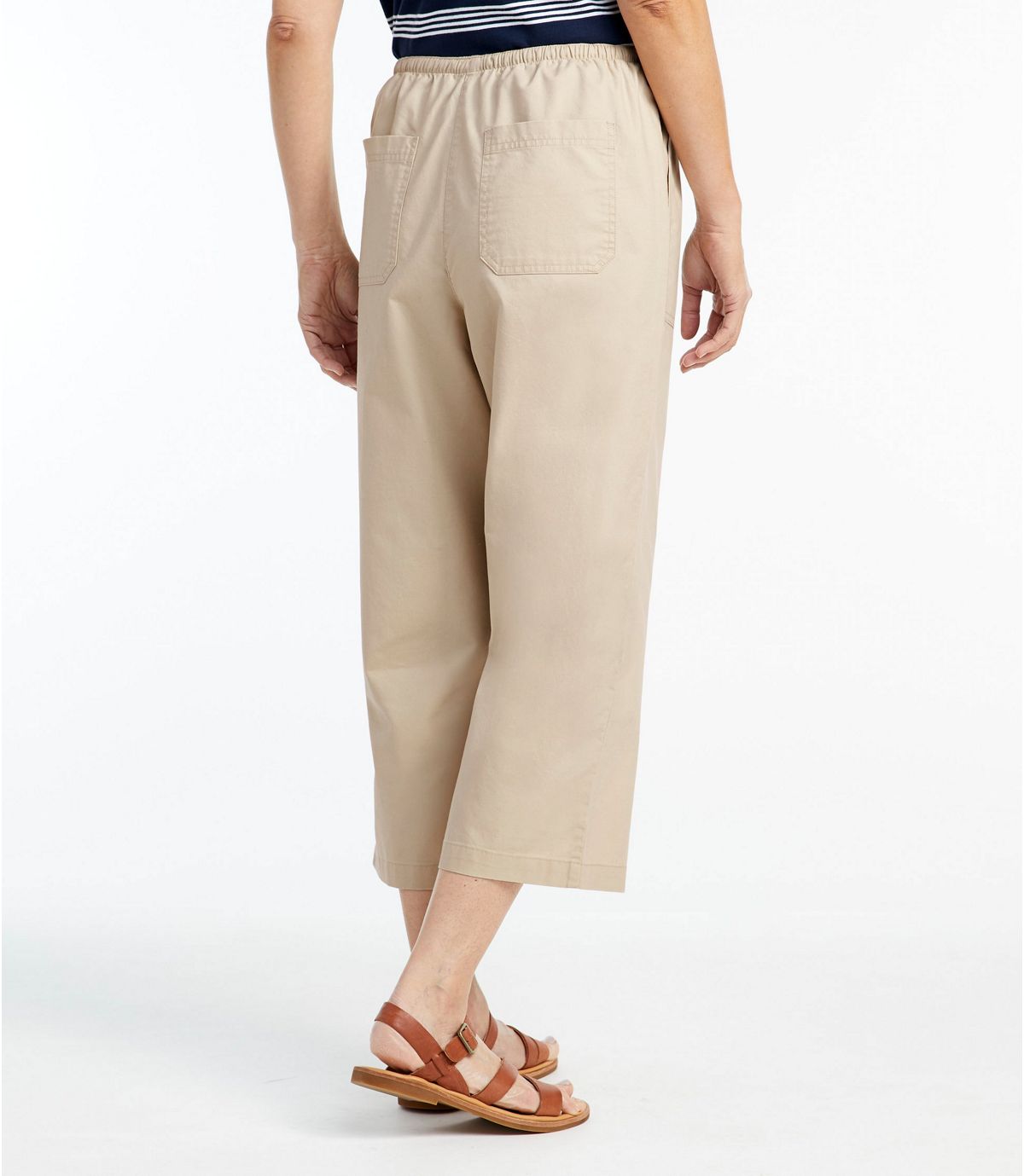 L.L.Bean Women's Original Sunwashed Canvas Pants, Cropped