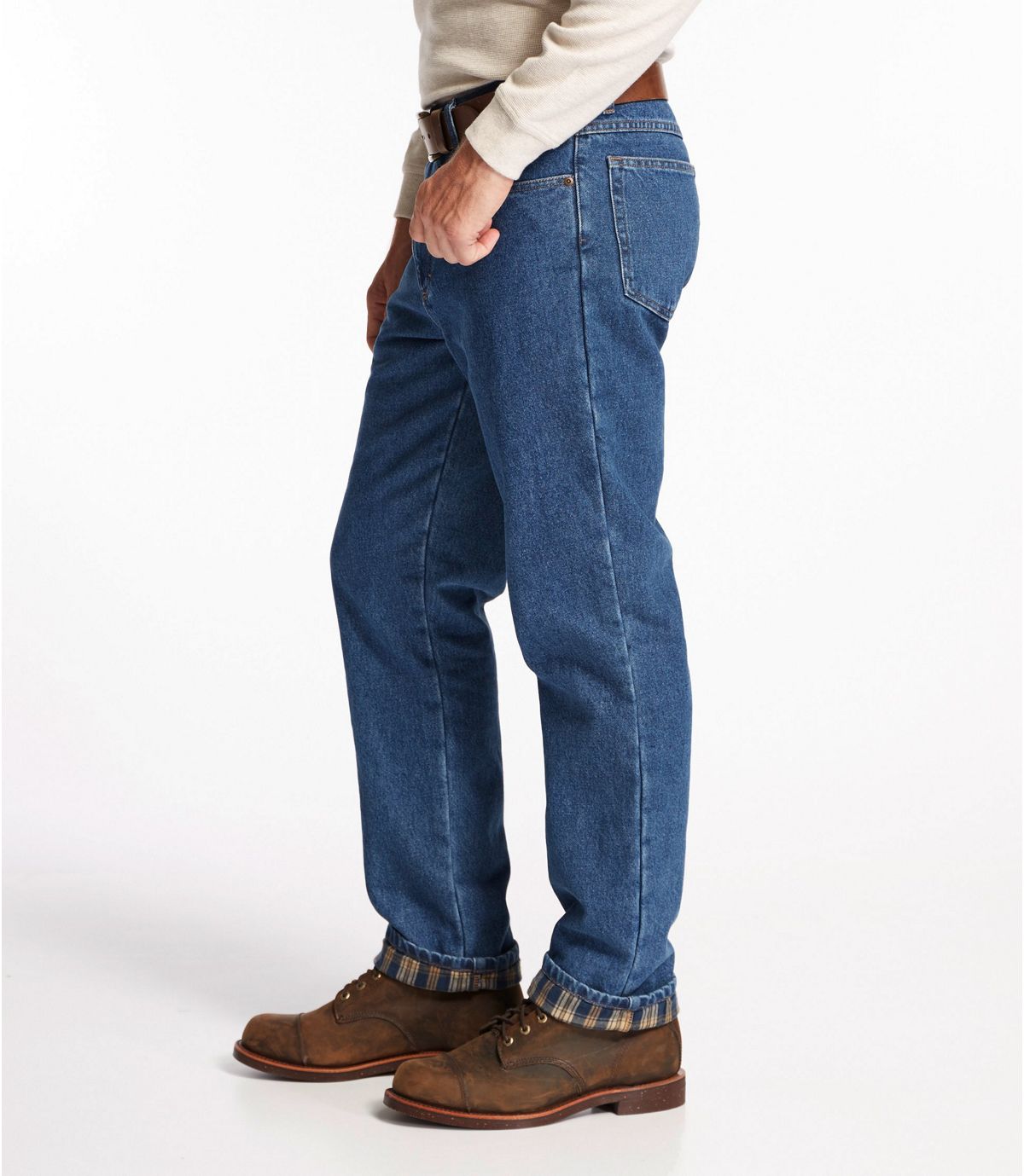 L.L.Bean Men's Double L® Jeans, Classic Fit Flannel-Lined