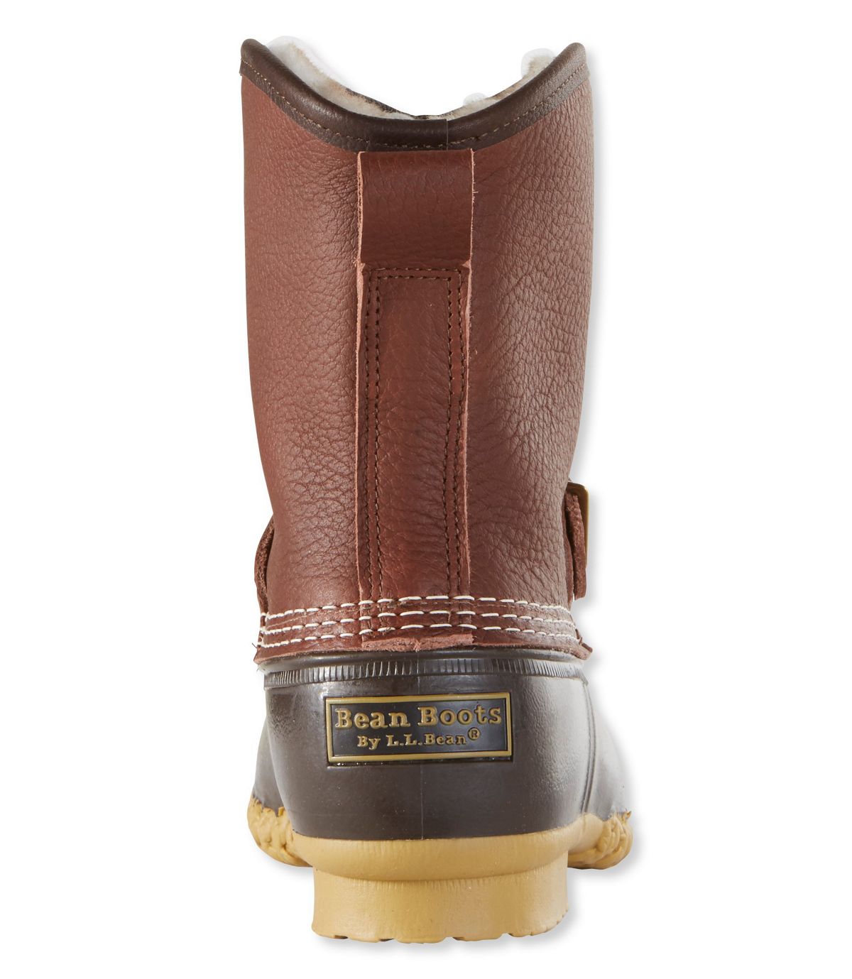 L.L.Bean L.L.Bean Boots Tumbled-Leather, 9" Lounger Shearling-Lined