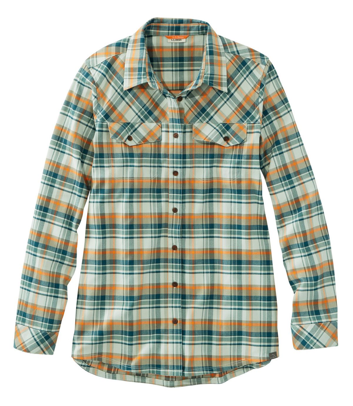 L.L.Bean Women's Cabin Stretch Flannel Shirt, Plaid