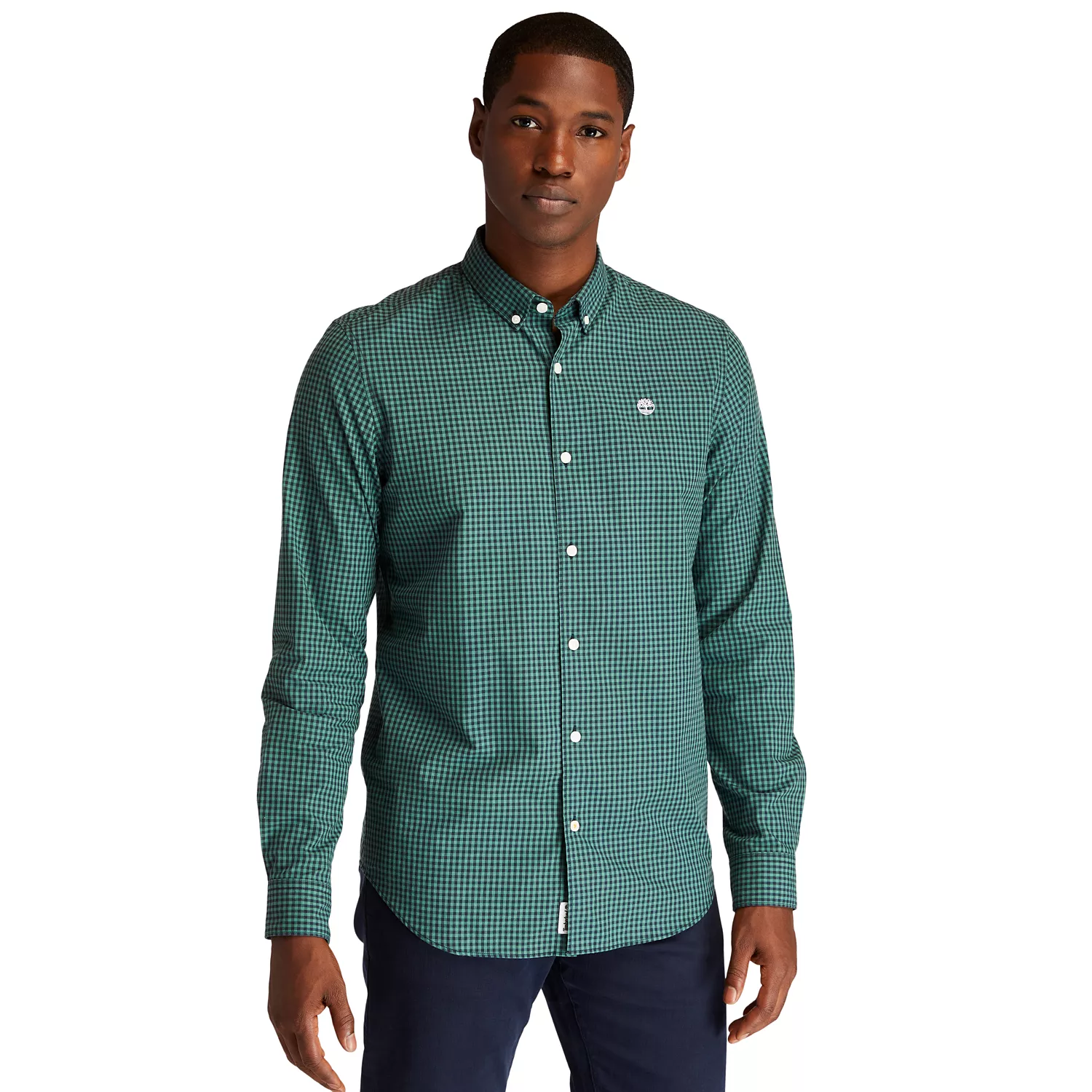 Men's Suncook River Long-Sleeve Poplin Gingham Shirt