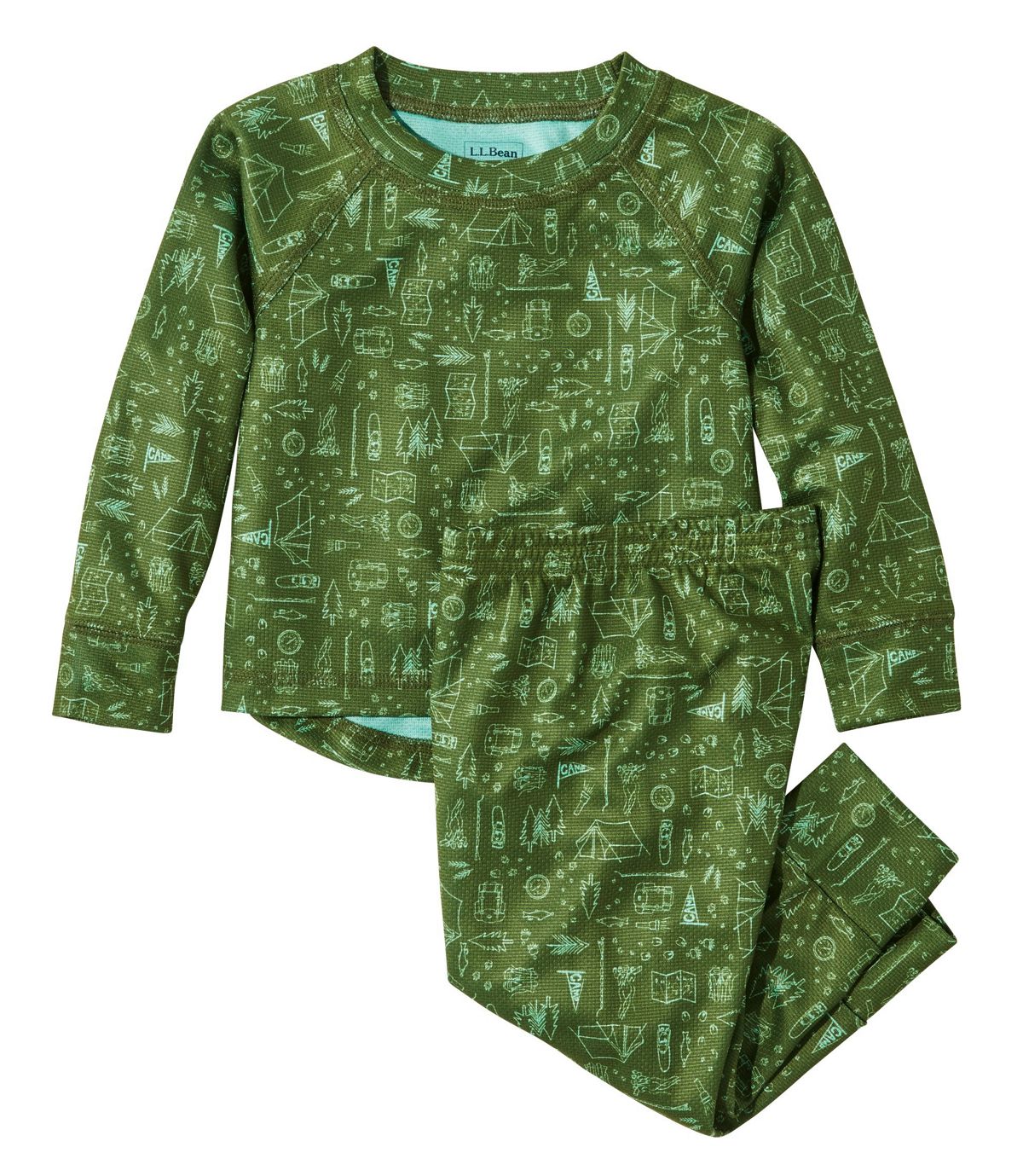 L.L.Bean Toddlers' Wicked Warm Midweight Underwear Set, Print