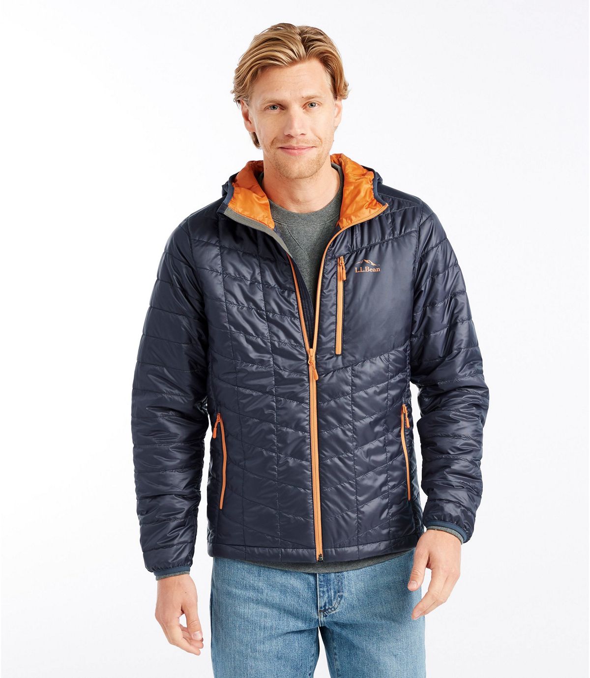 L.L.Bean Men's PrimaLoft Packaway Hooded Jacket