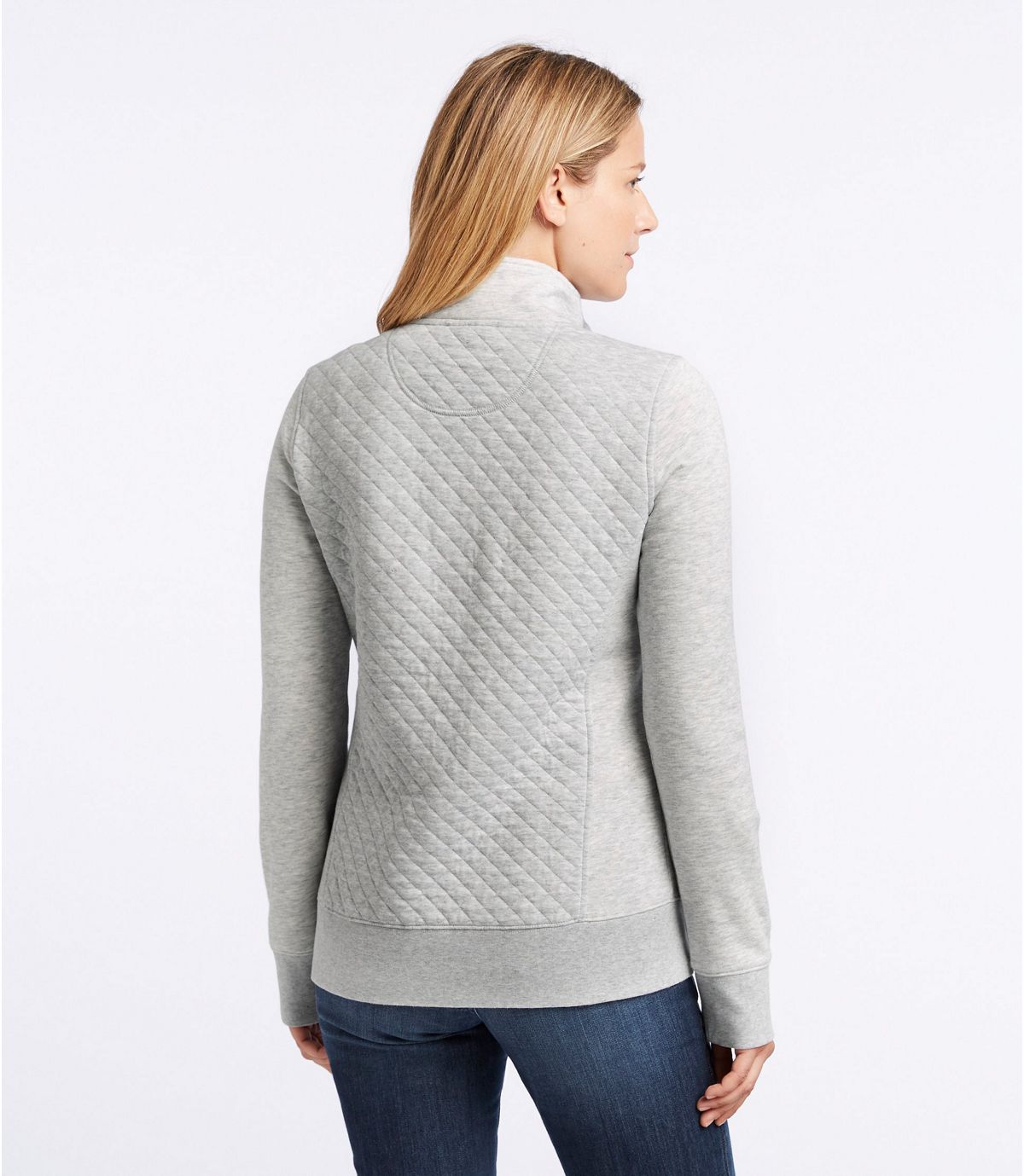 L.L.Bean Women's Quilted Quarter-Zip Pullover