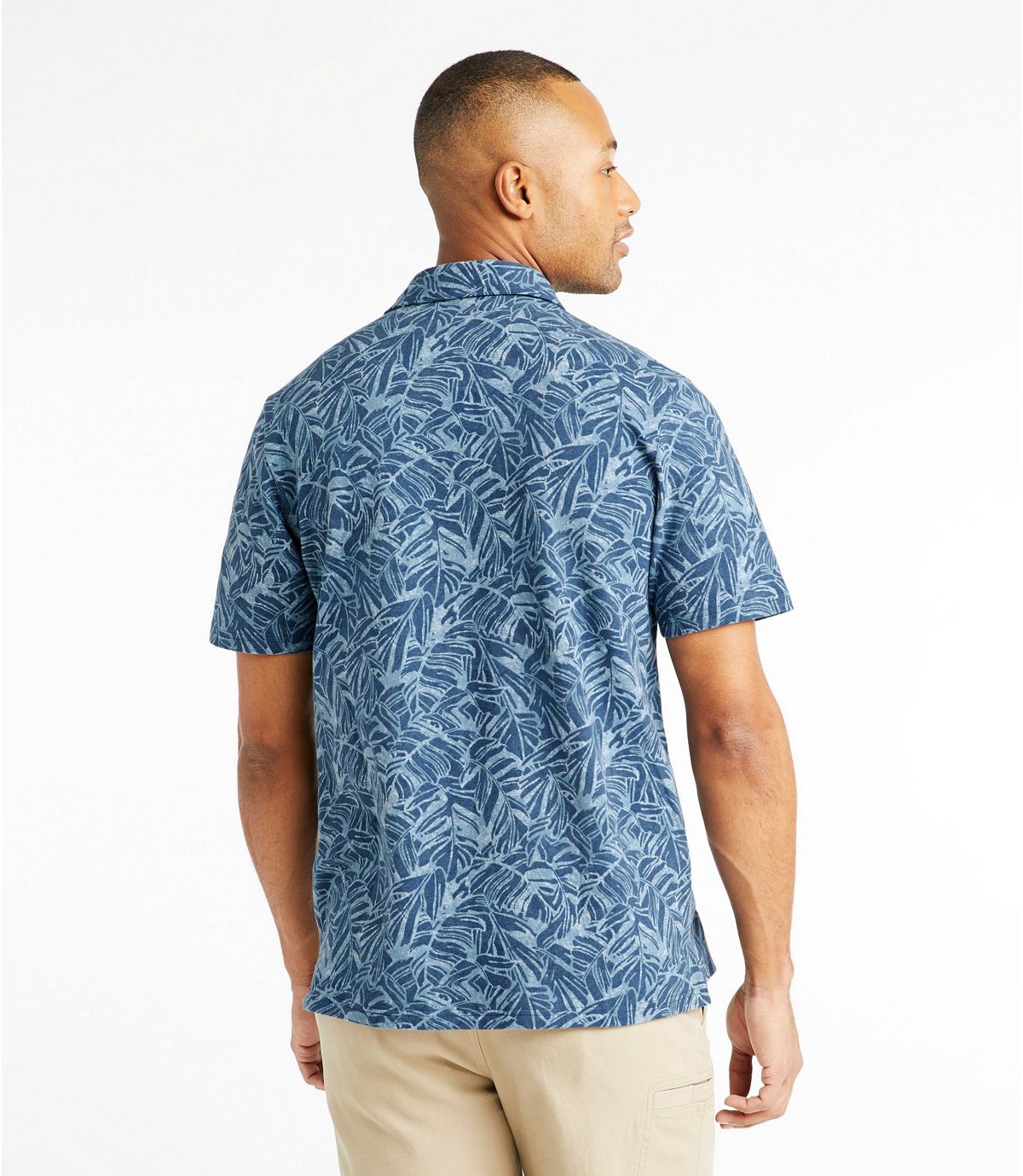 L.L.Bean Men's Stonecoast Stretch Polo, Short-Sleeve, Print