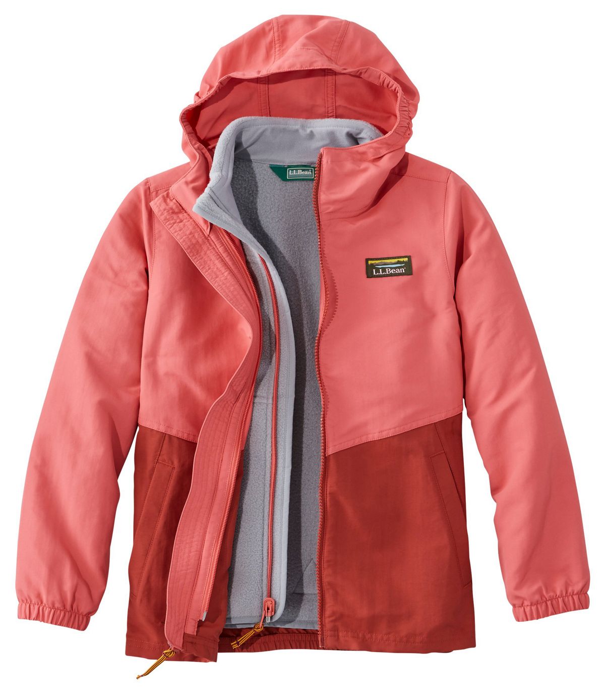 L.L.Bean Kids' Mountain Classic 3-in-1 Jacket, Colorblock