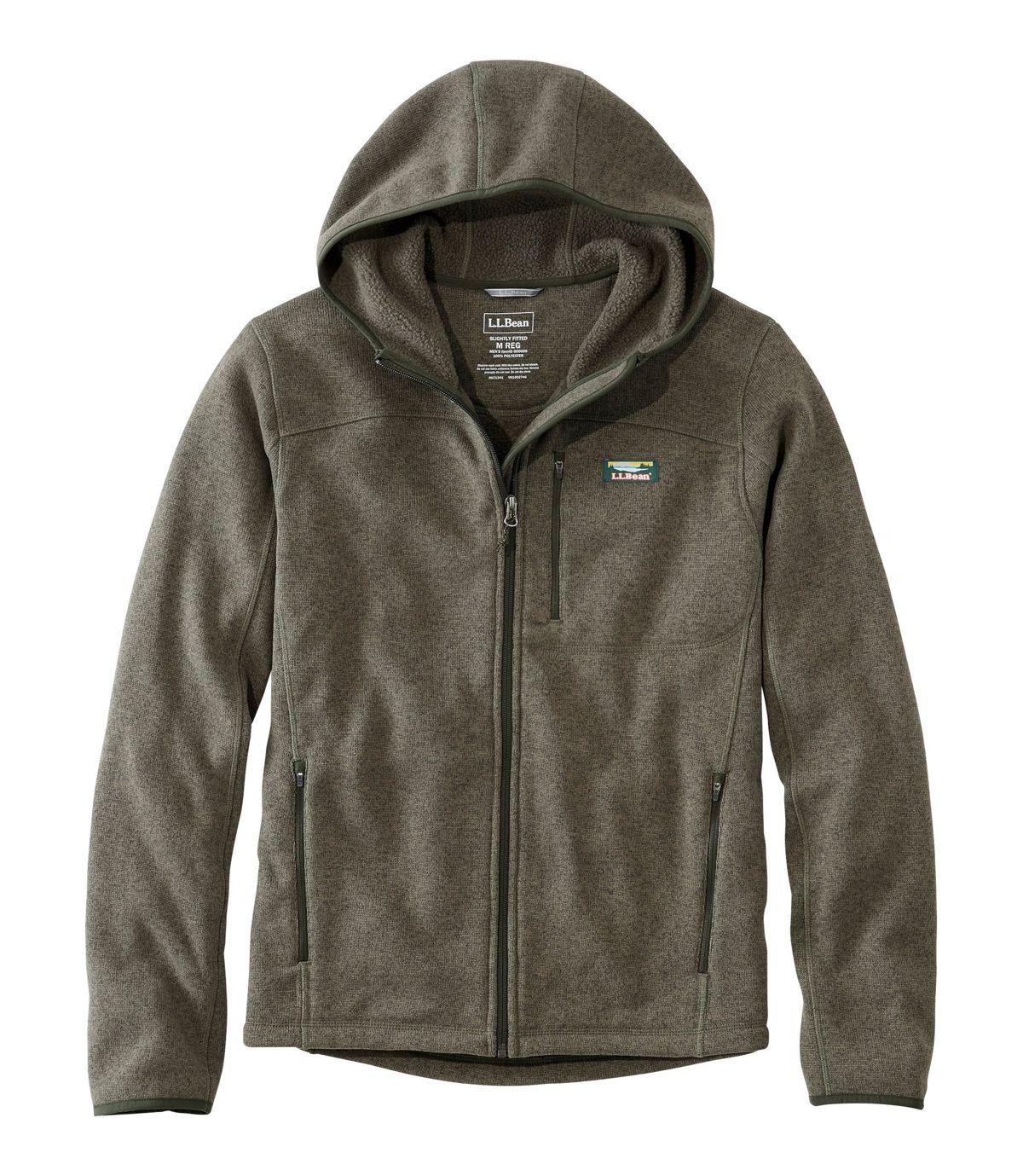 L.L.Bean Men's Bean's Sweater Fleece, Hooded Full-Zip Jacket