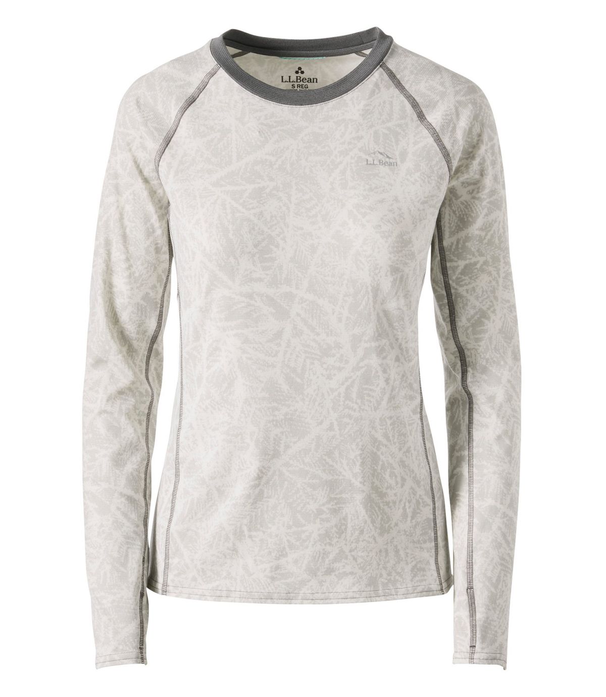 L.L.Bean Women's L.L.Bean Midweight Crew Base Layer, Long Sleeve, Print